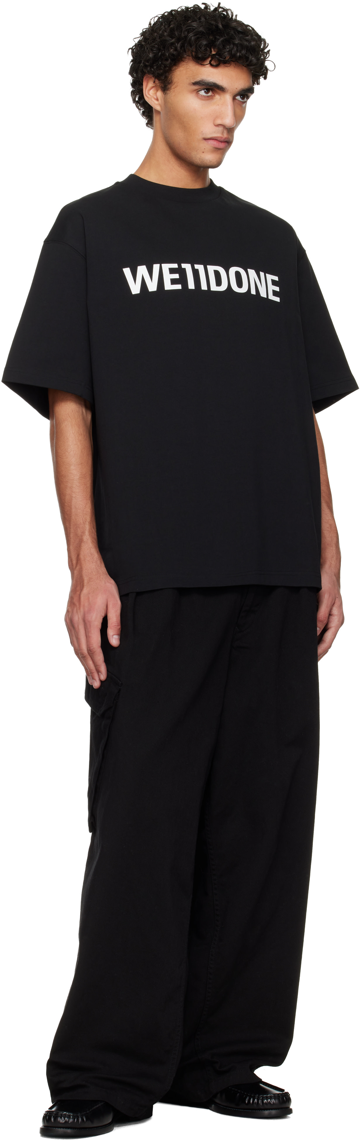 We11done - Black Large Basic Logo T-shirt