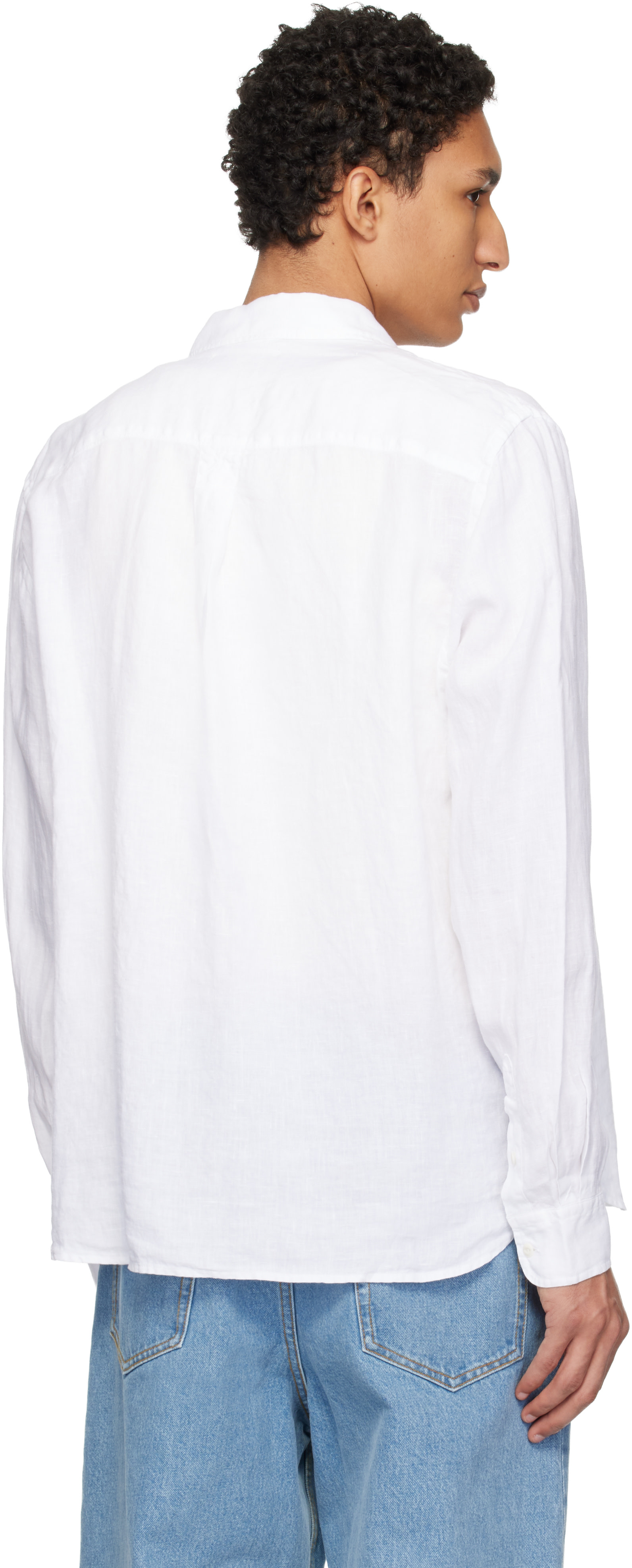 Merz b. Schwanen: ホワイト Relaxed Linen 長袖シャツ | SSENSE 日本