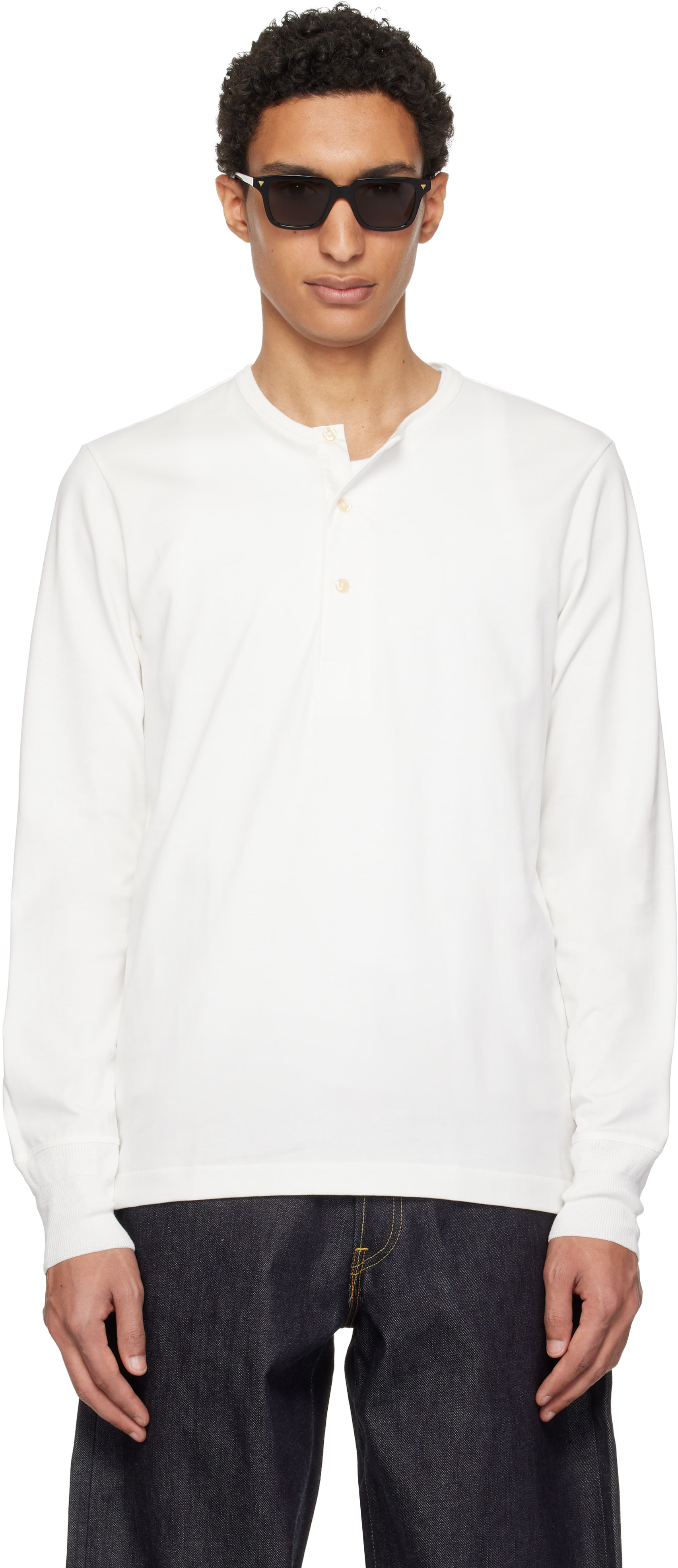Merz b. Schwanen: ホワイト 2M06 Mid-Century Machine Refined Fit