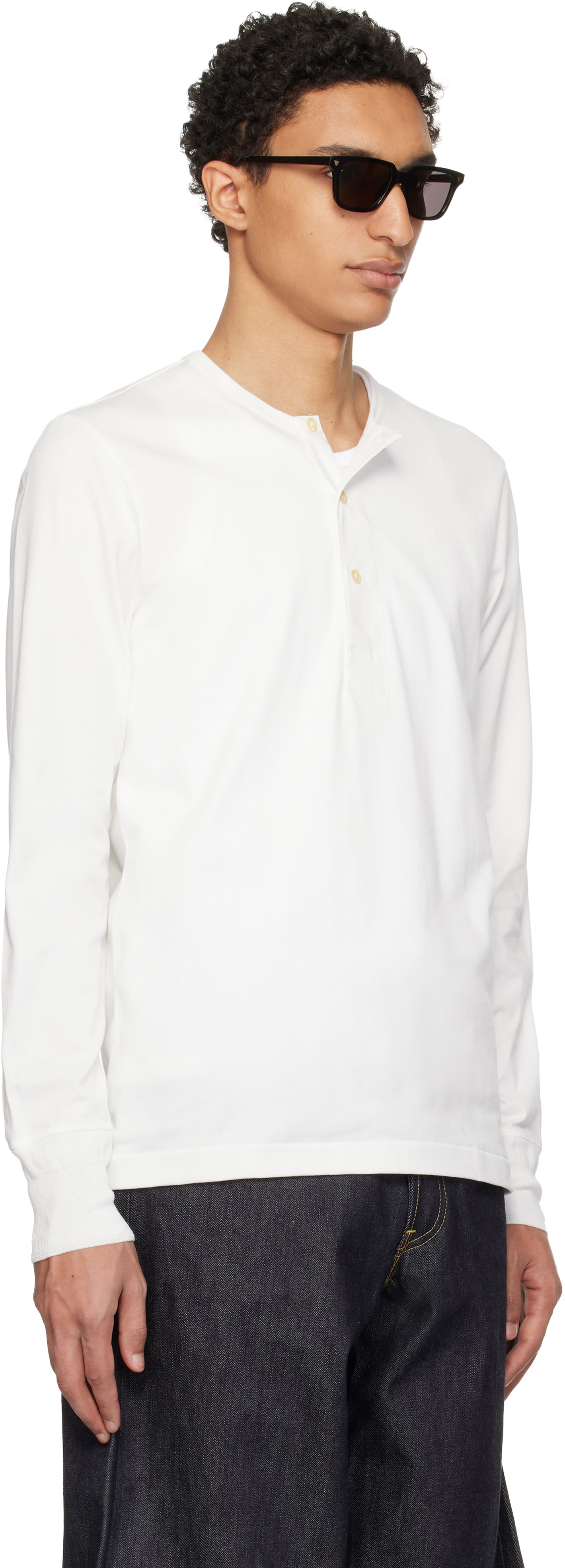 Merz b. Schwanen: ホワイト 2M06 Mid-Century Machine Refined Fit