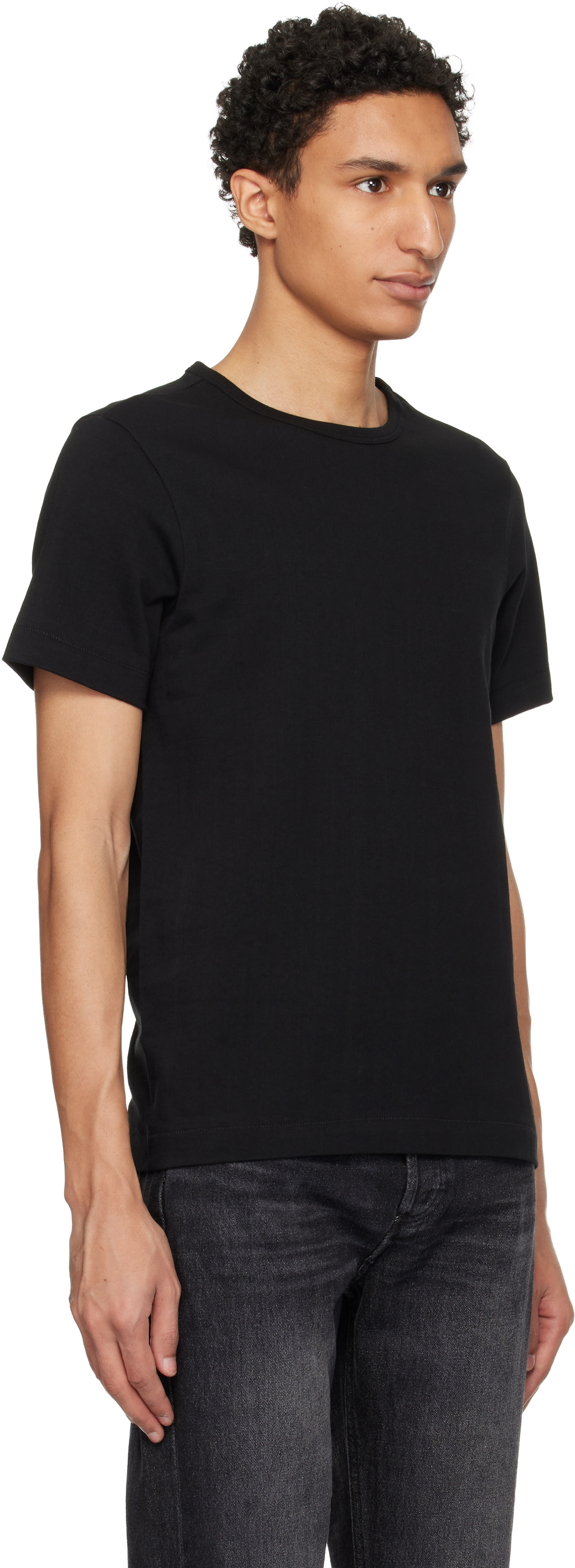 Merz b. Schwanen: Black 215 Loopwheeled Classic Fit T-shirt