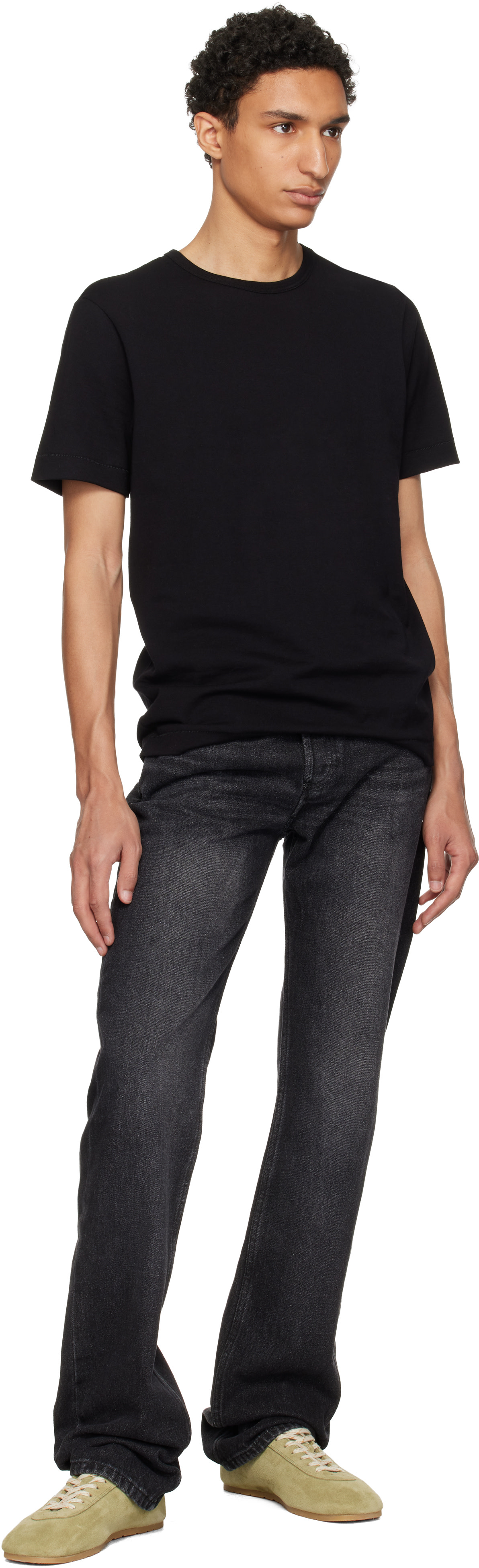 Merz b. Schwanen: Black 2M15 Mid-Century Machine Refined Fit T