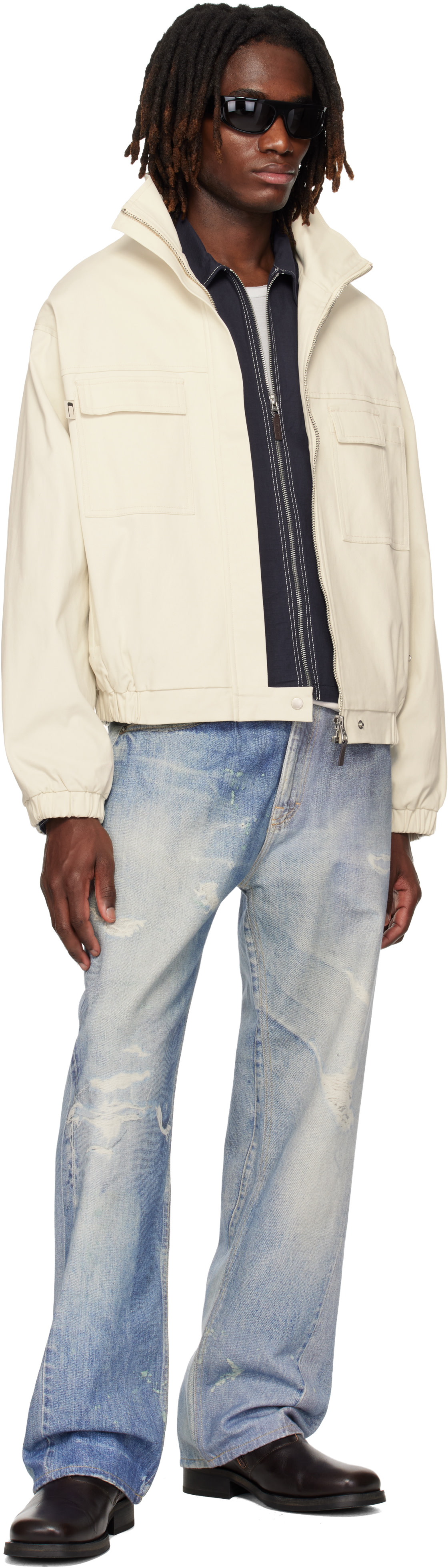 CARRER - Blouson Barrau blanc cassé