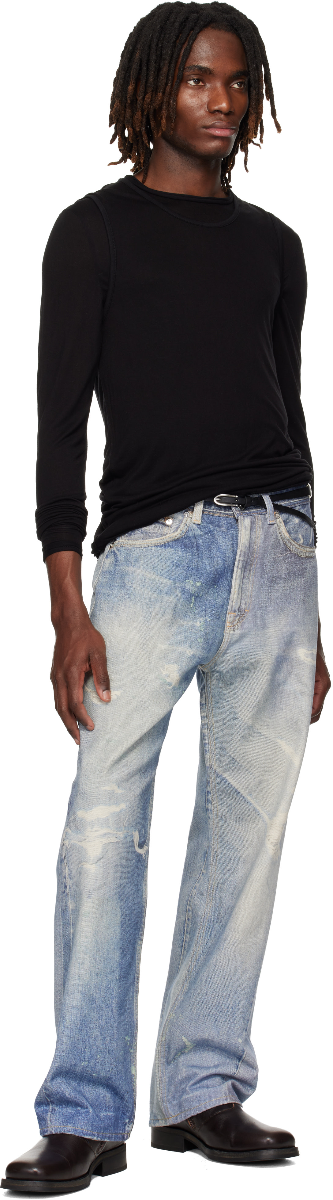CARRER - Black Doria Double Layer T-shirt Set