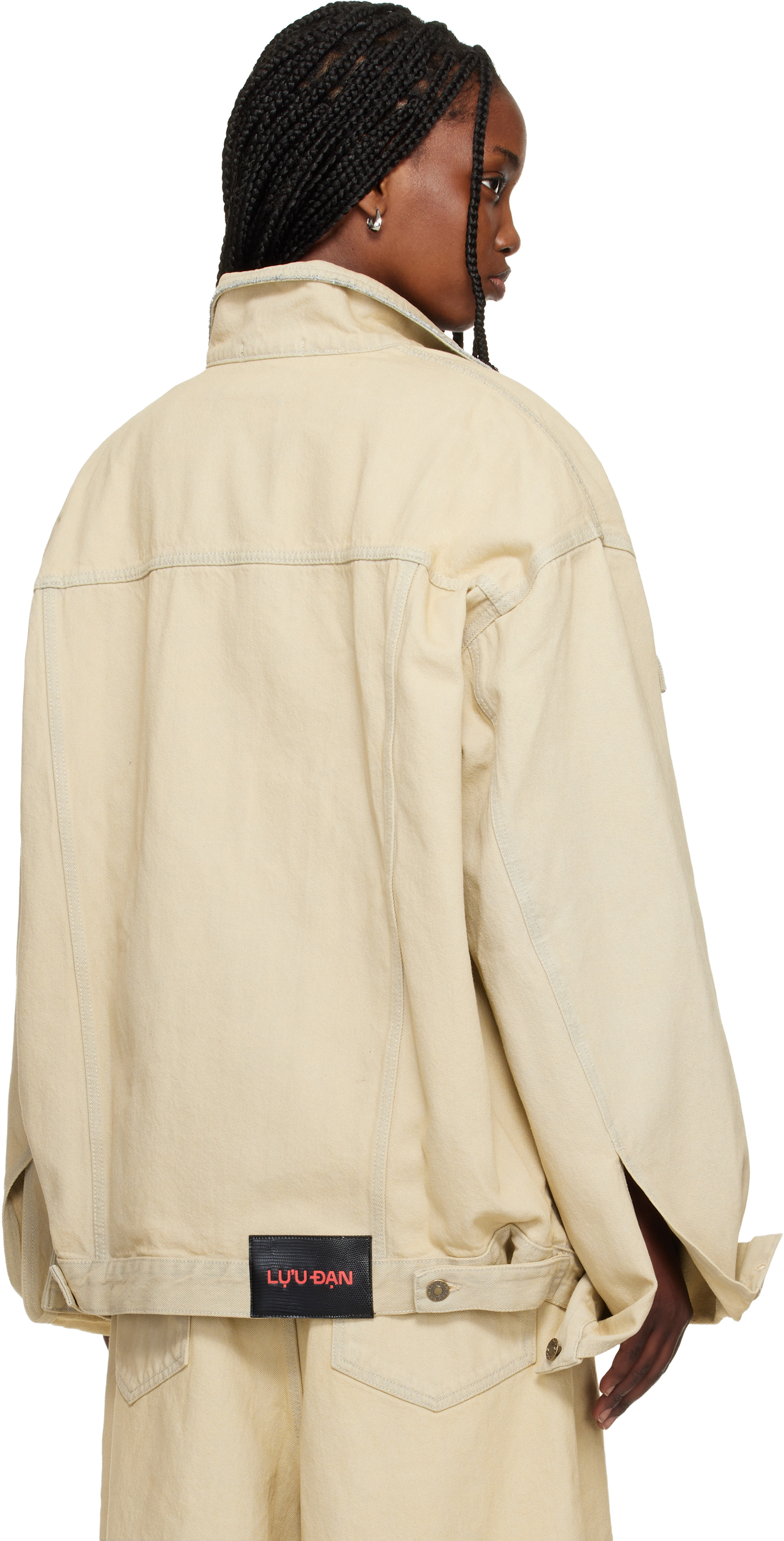 LU’U DAN - Blouson Drifter blanc cassé en denim
