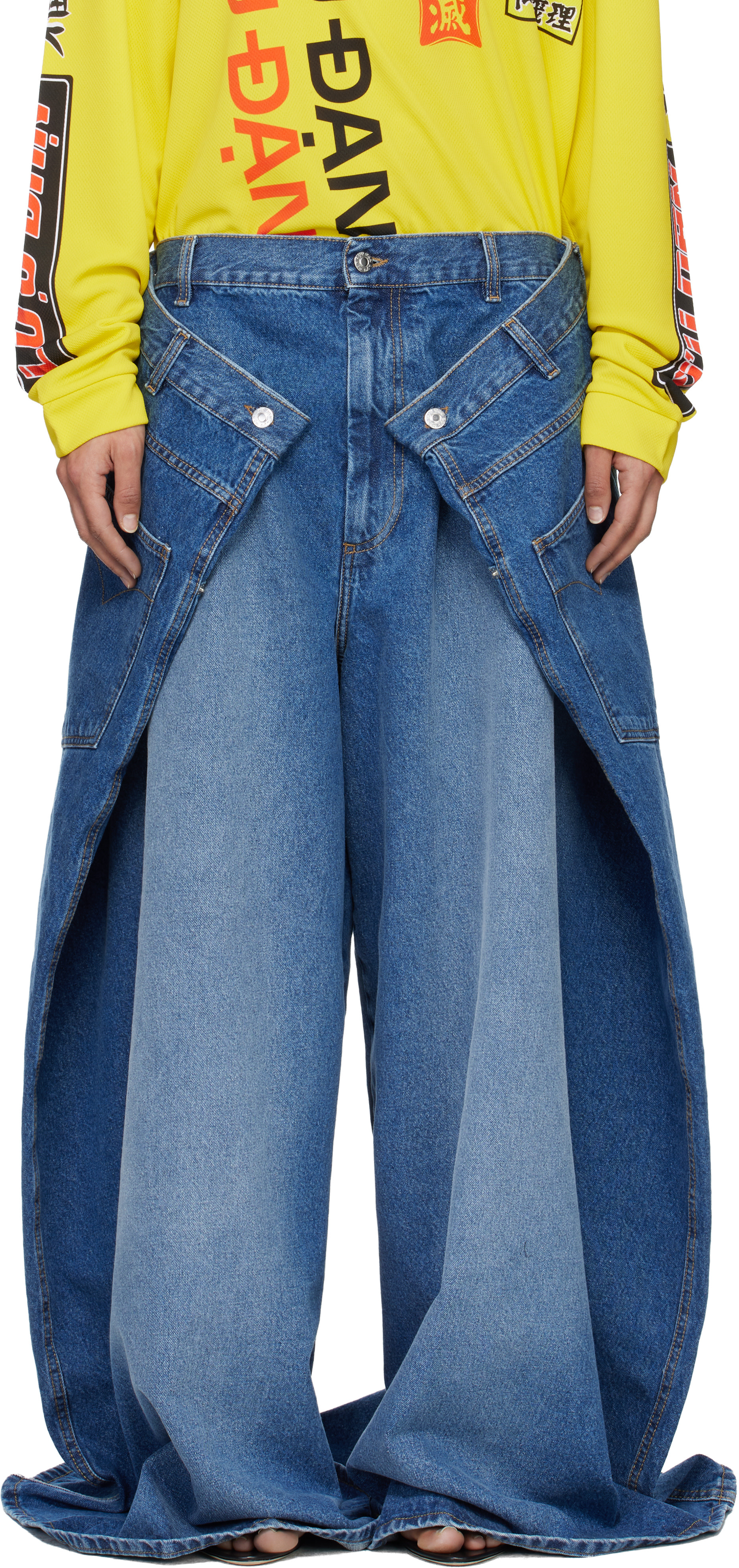LU’U DAN - Jean Maxi x Maxi x Maxi bleu