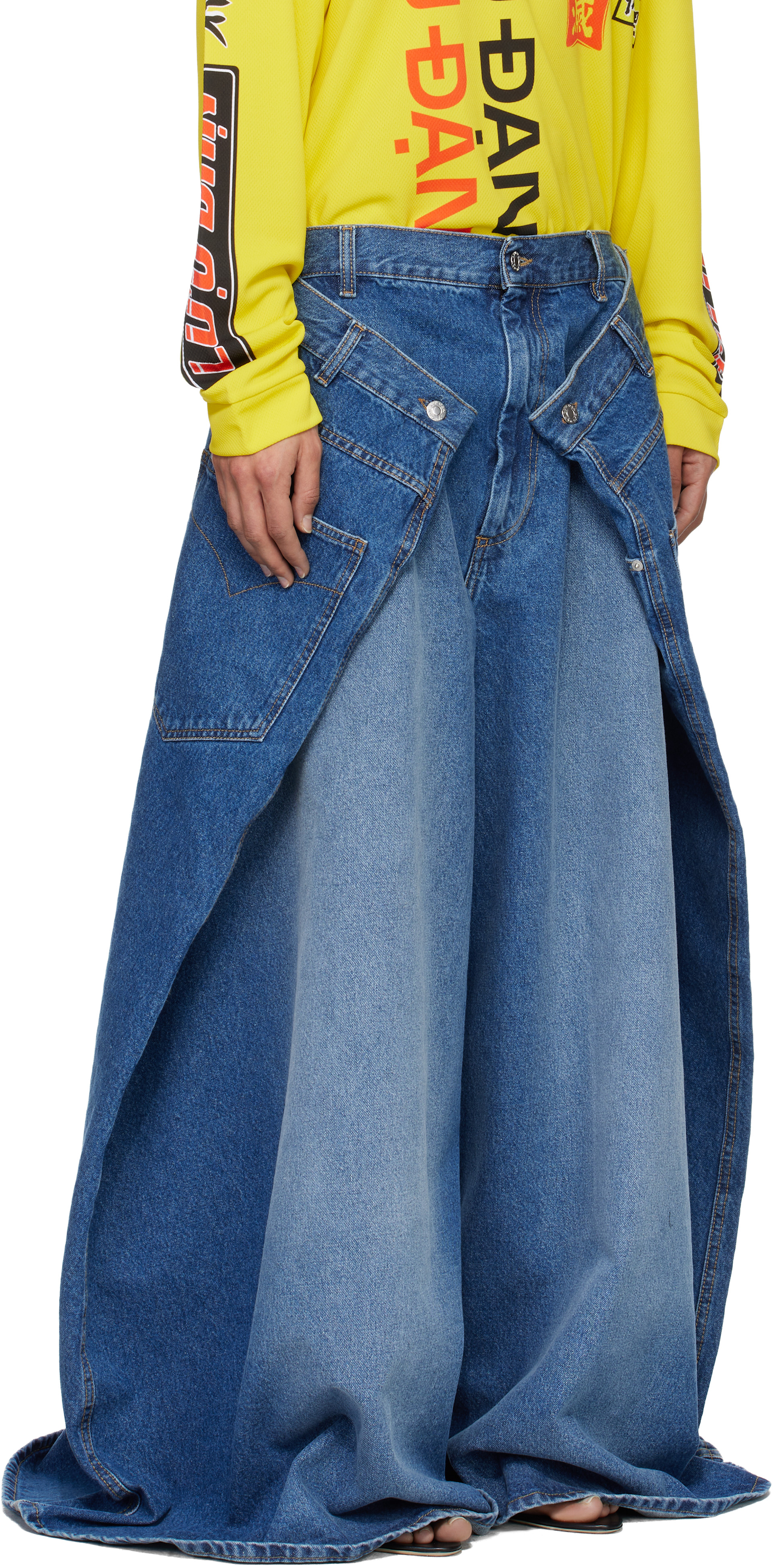 LU’U DAN - Jean Maxi x Maxi x Maxi bleu