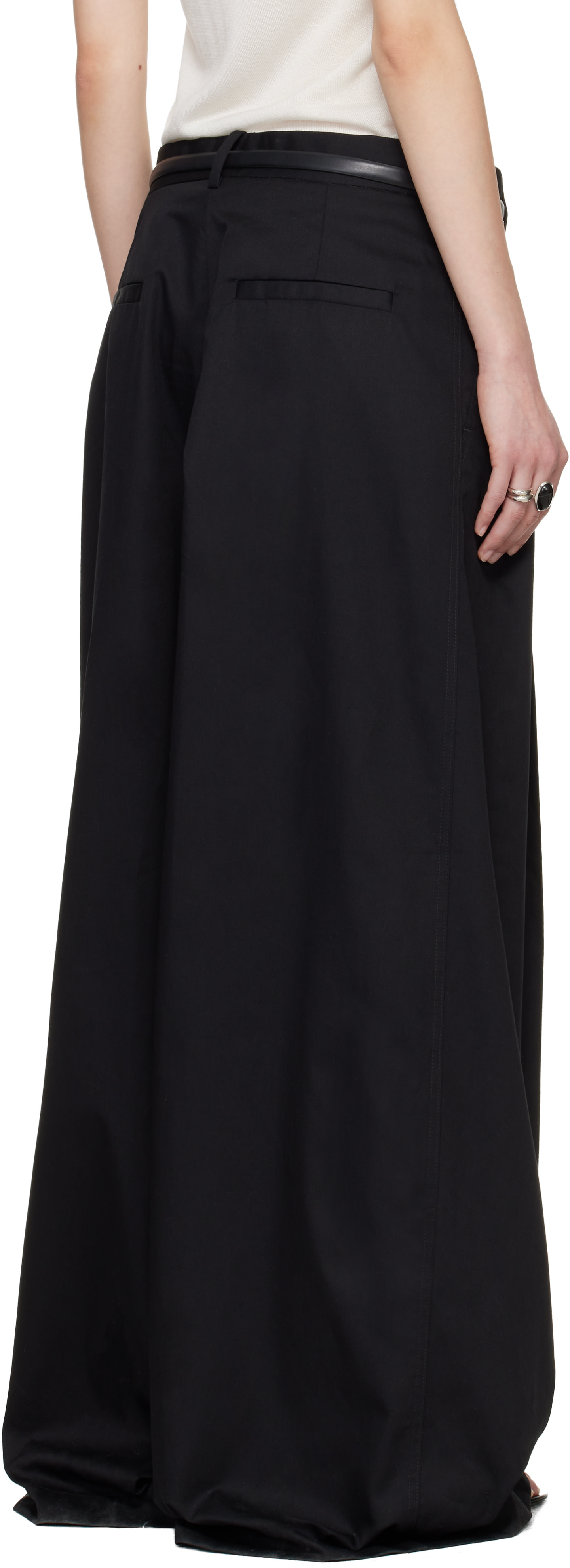 LU’U DAN - Pantalon Lowline noir