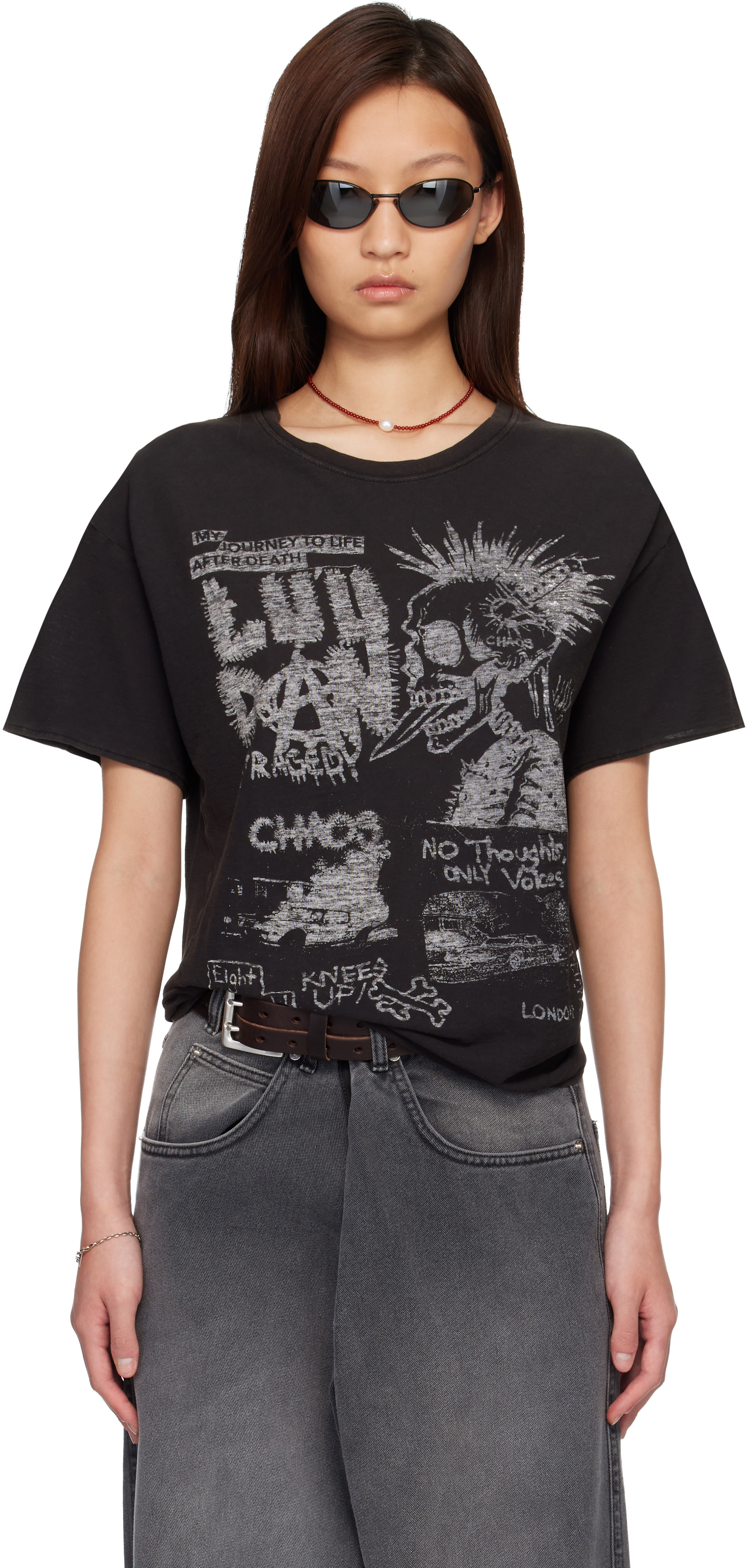 LU’U DAN - T-shirt Thrash noir