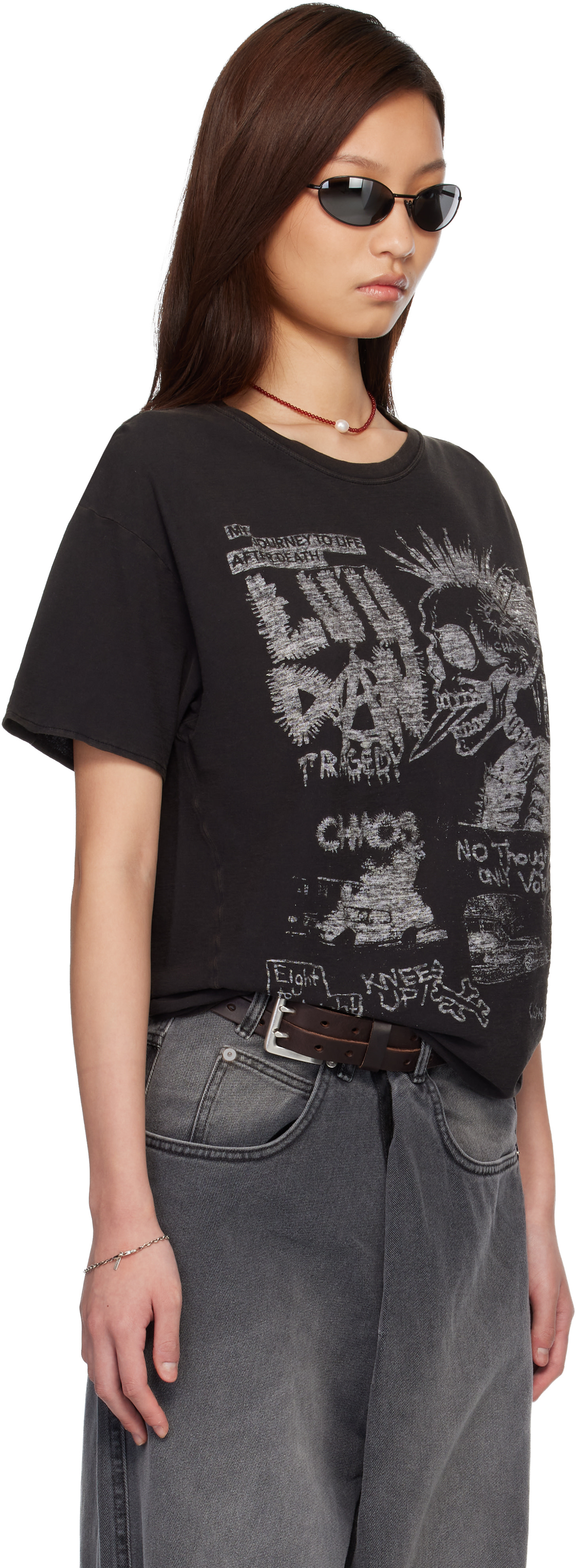 LU’U DAN - T-shirt Thrash noir