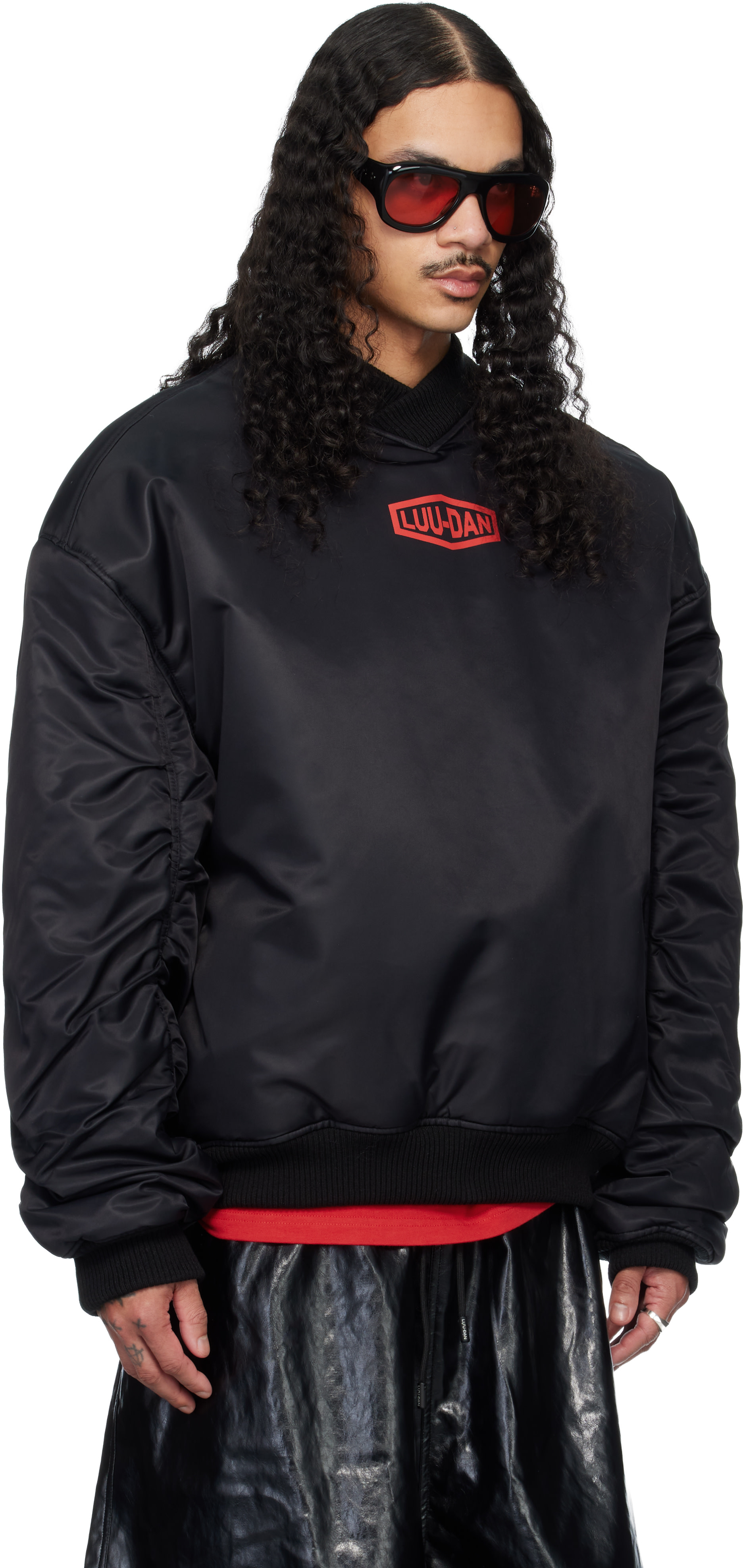 LU’U DAN - Pull molletonné Unibomber noir