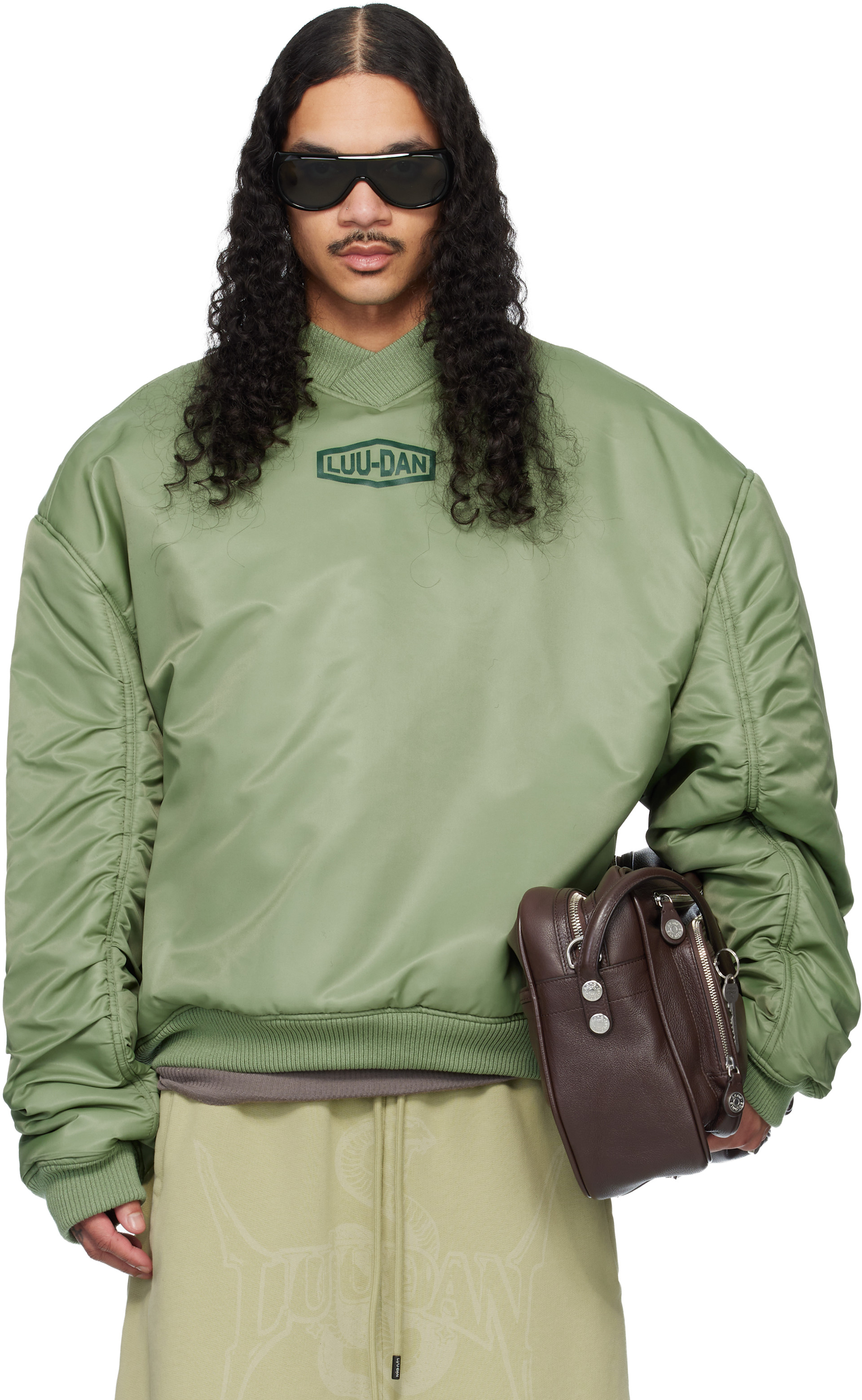 LU’U DAN - Pull molletonné Unibomber vert