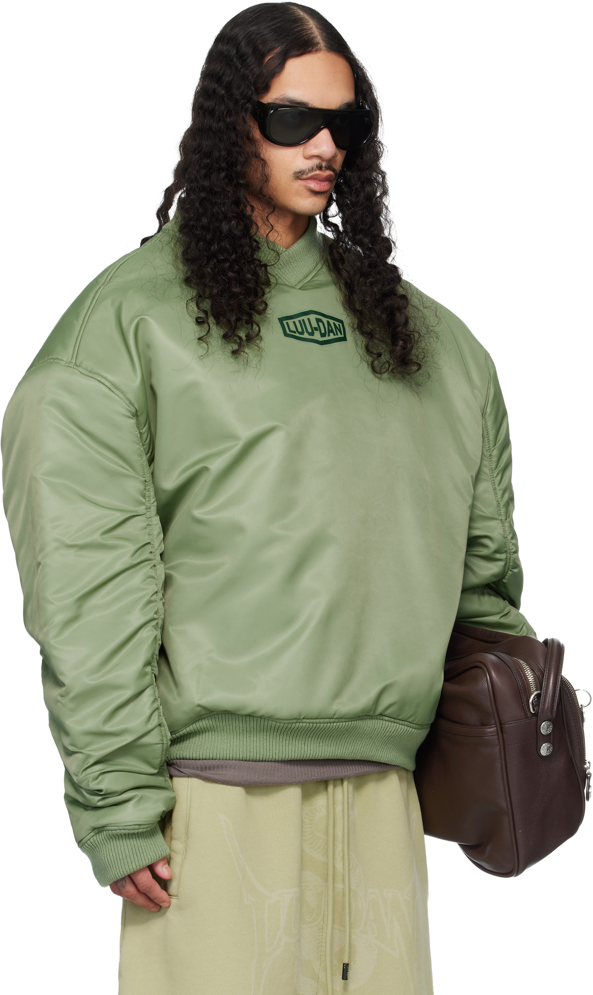 LU’U DAN - Pull molletonné Unibomber vert