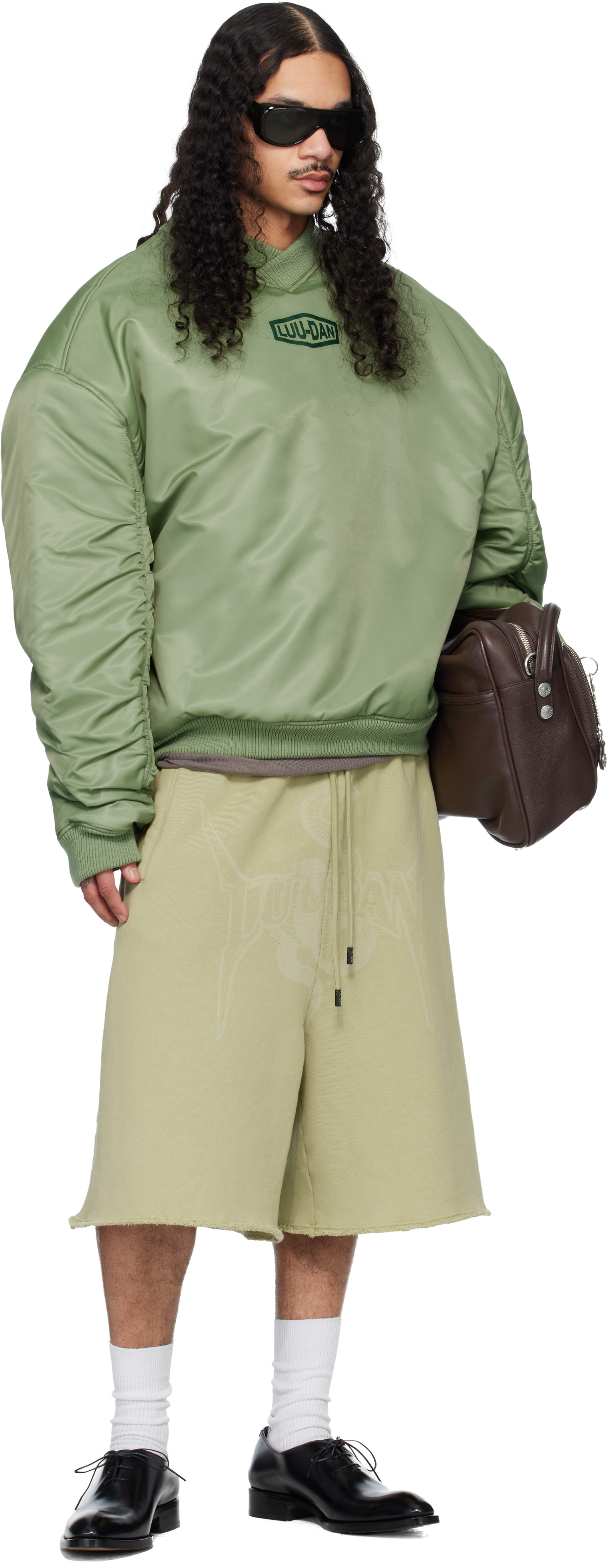LU’U DAN - Pull molletonné Unibomber vert