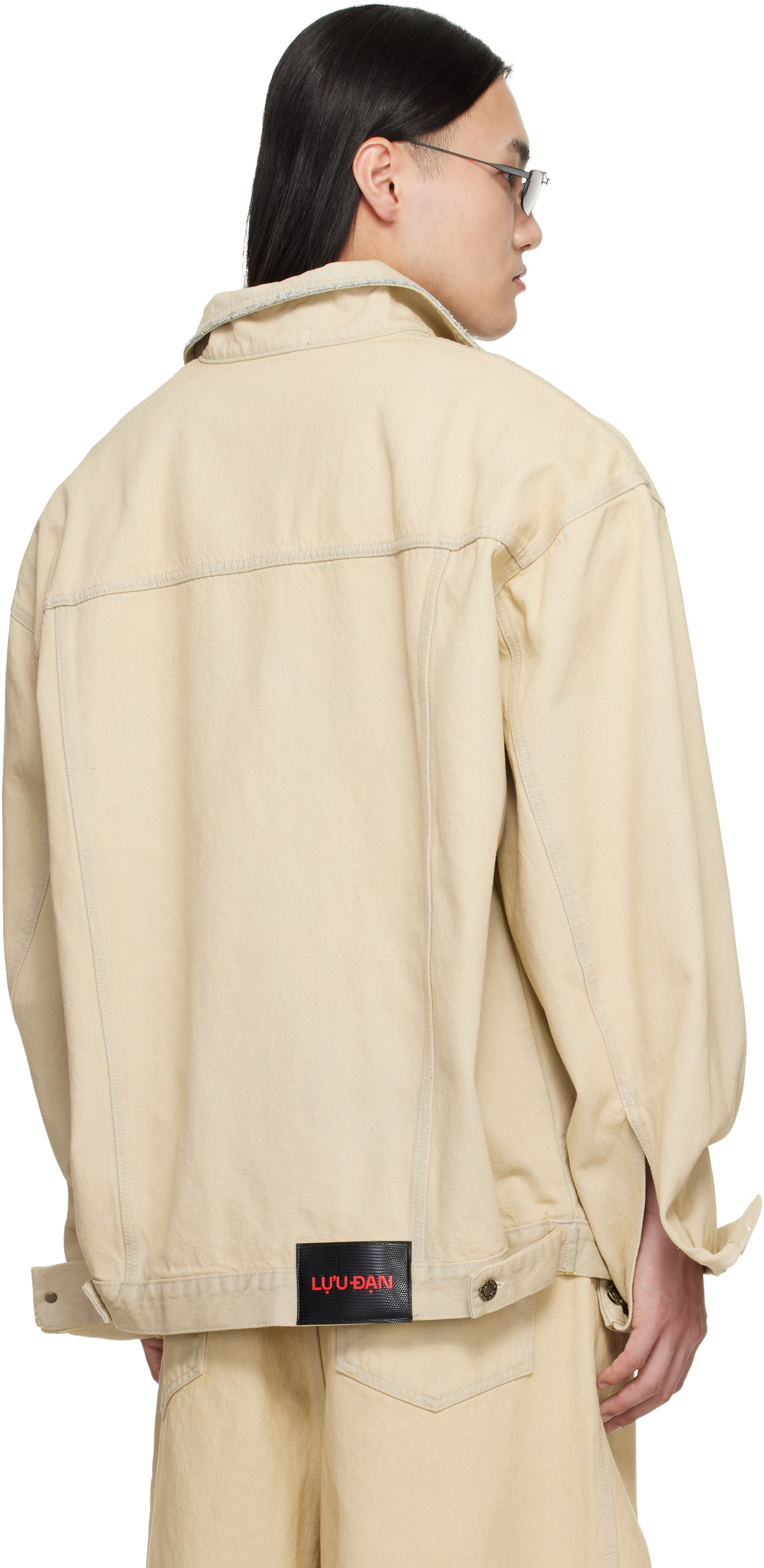 LU’U DAN - Blouson Drifter blanc cassé en denim