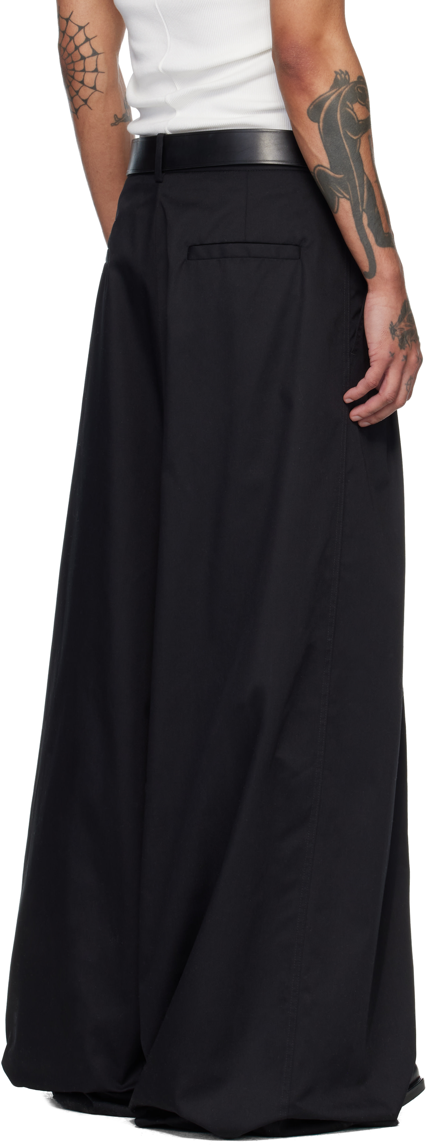 LU’U DAN - Pantalon Lowline noir