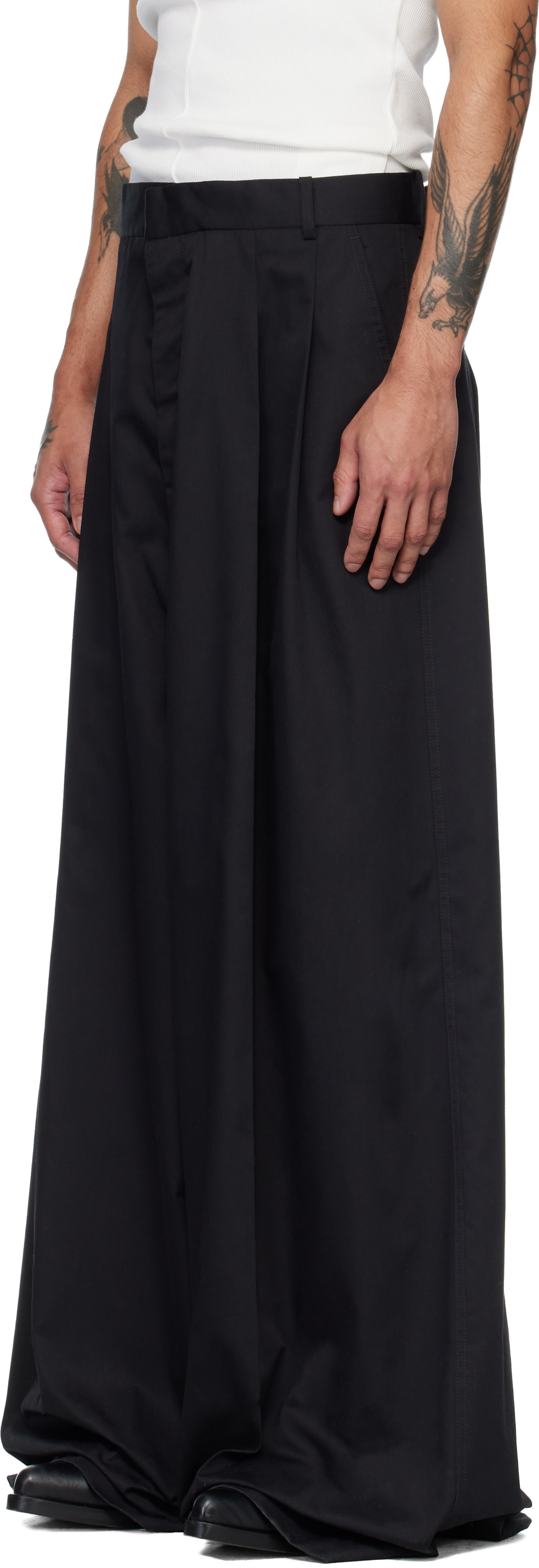 LU’U DAN - Pantalon Lowline noir