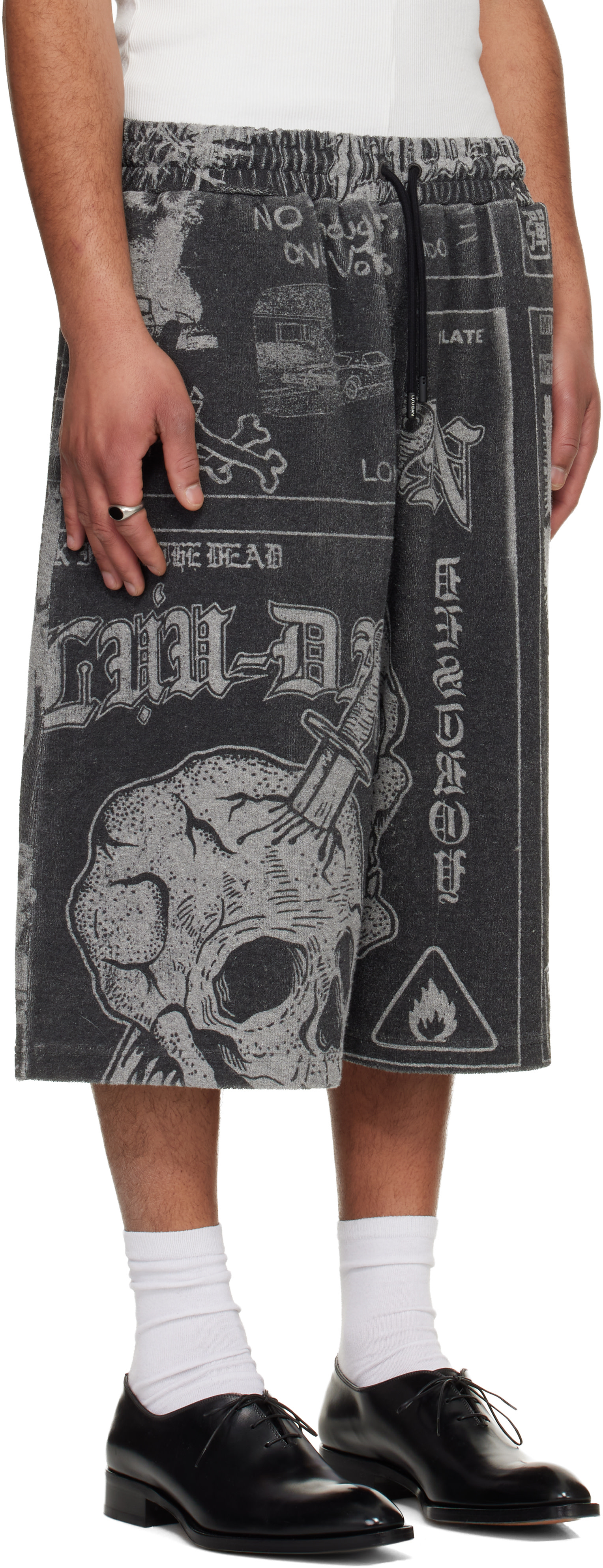 LU’U DAN - Short de basketball gris