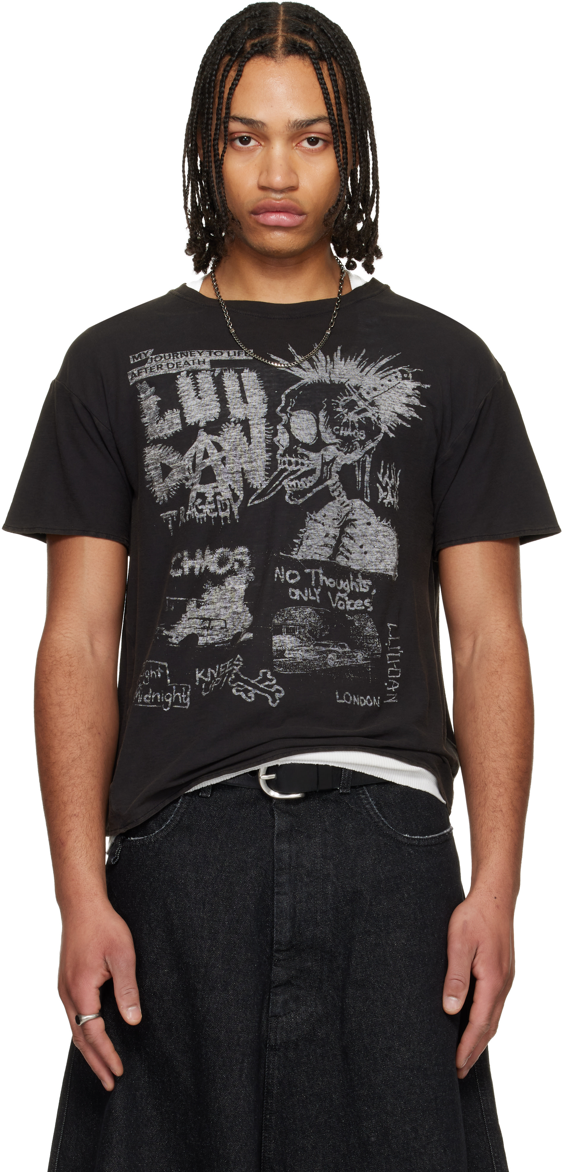 LU’U DAN - T-shirt Thrash noir