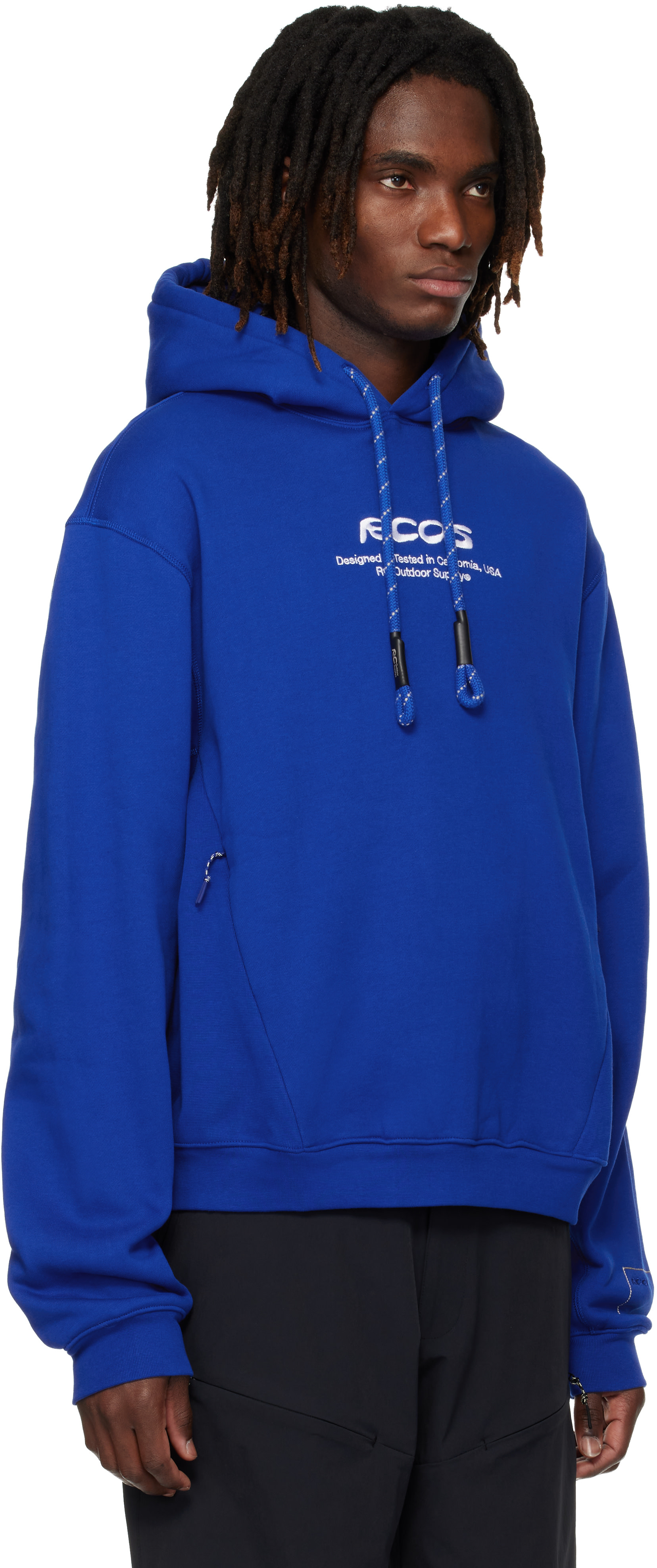 RCOS - Pull à capuche bleu marine à logo