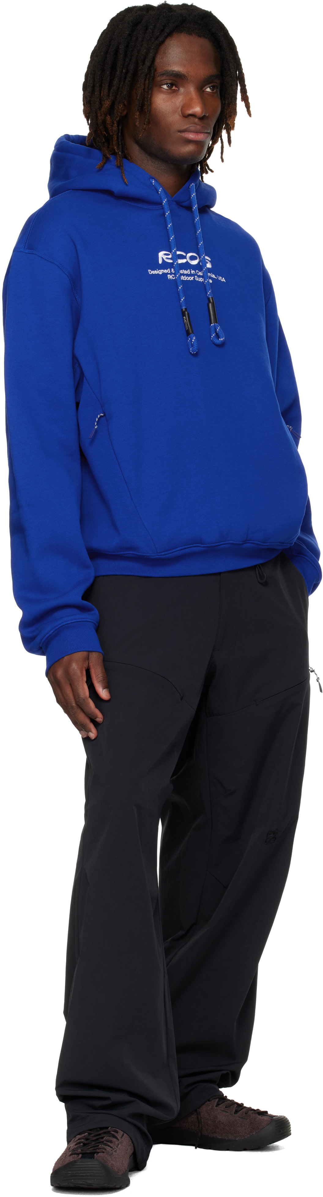 RCOS - Pull à capuche bleu marine à logo