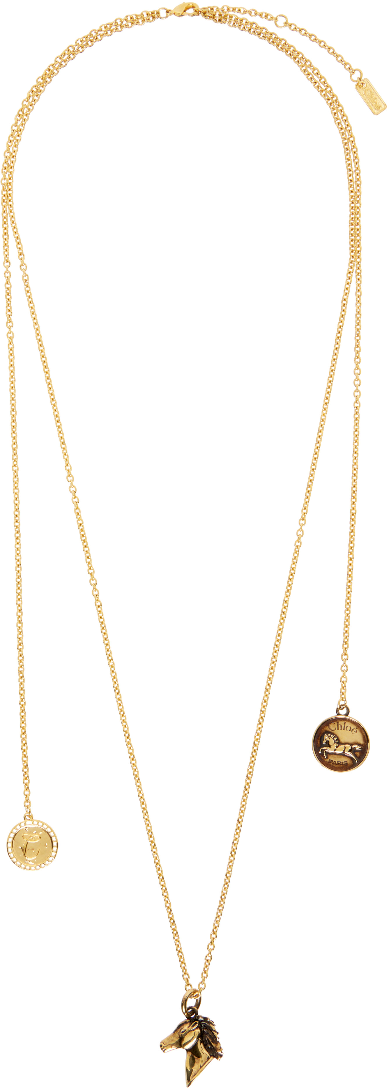 Chloé - Collier à breloques à logo