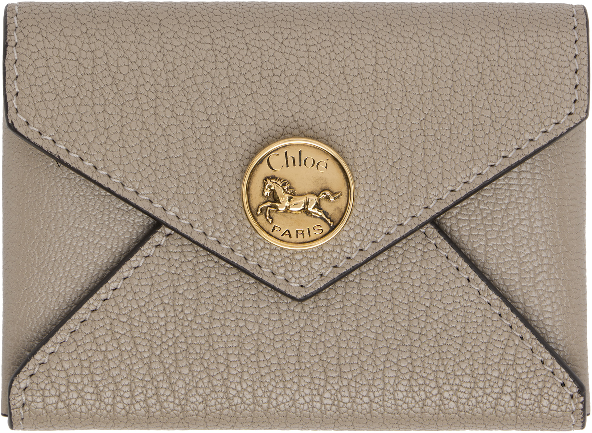Chloé - Porte-carte enveloppe gris