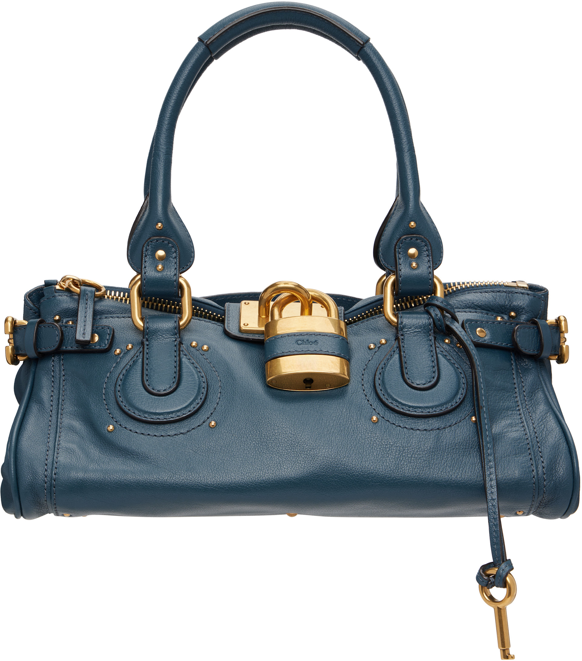 Chloé: Blue Paddington Bag | SSENSE Canada
