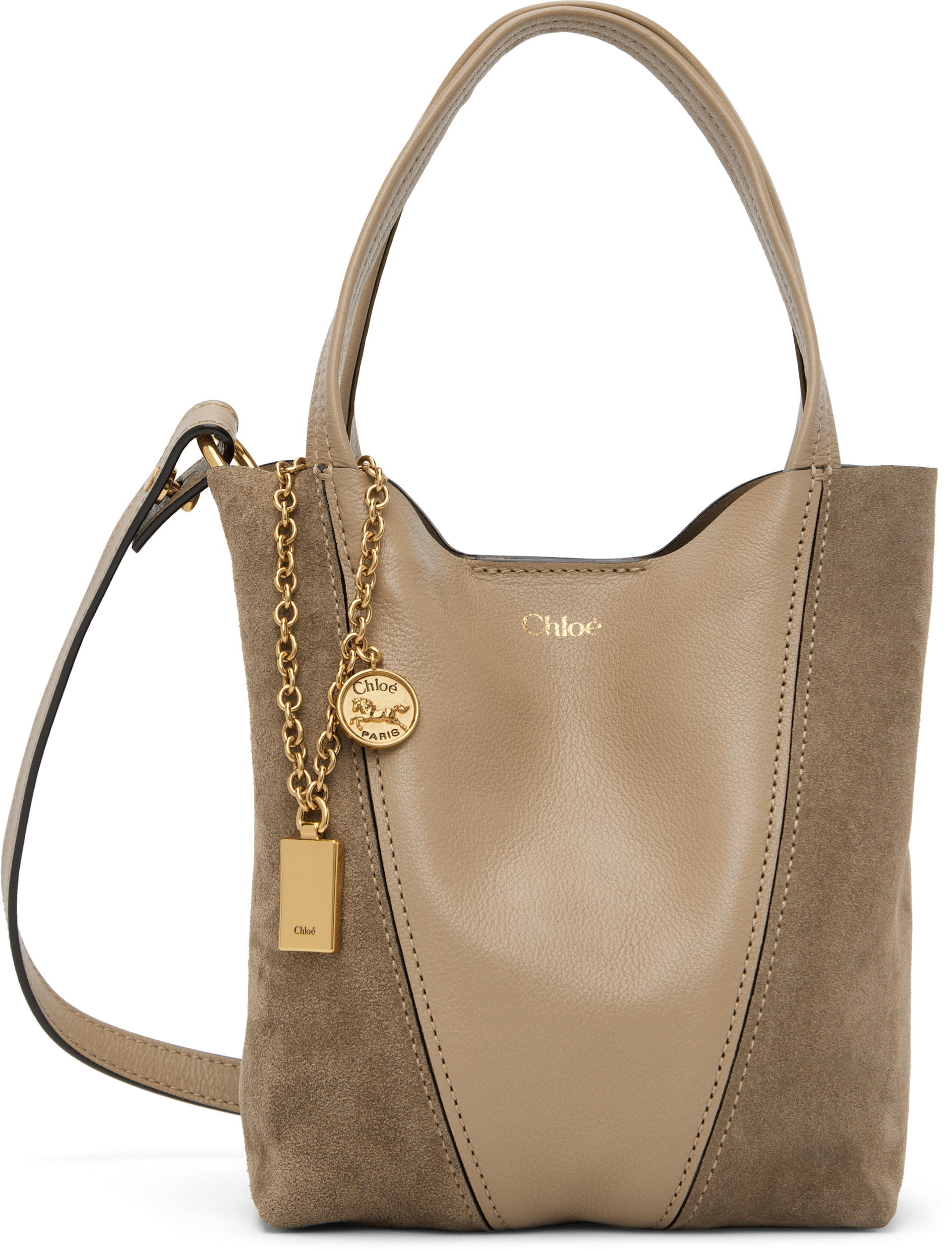 Chloé - ベージュ スモール 'Chloé Spin' トートバッグ