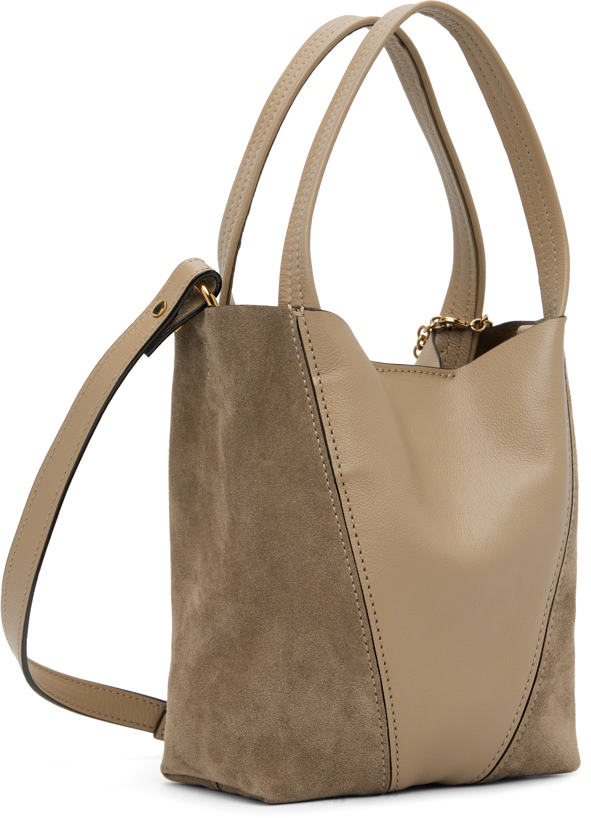 Chloé - ベージュ スモール 'Chloé Spin' トートバッグ