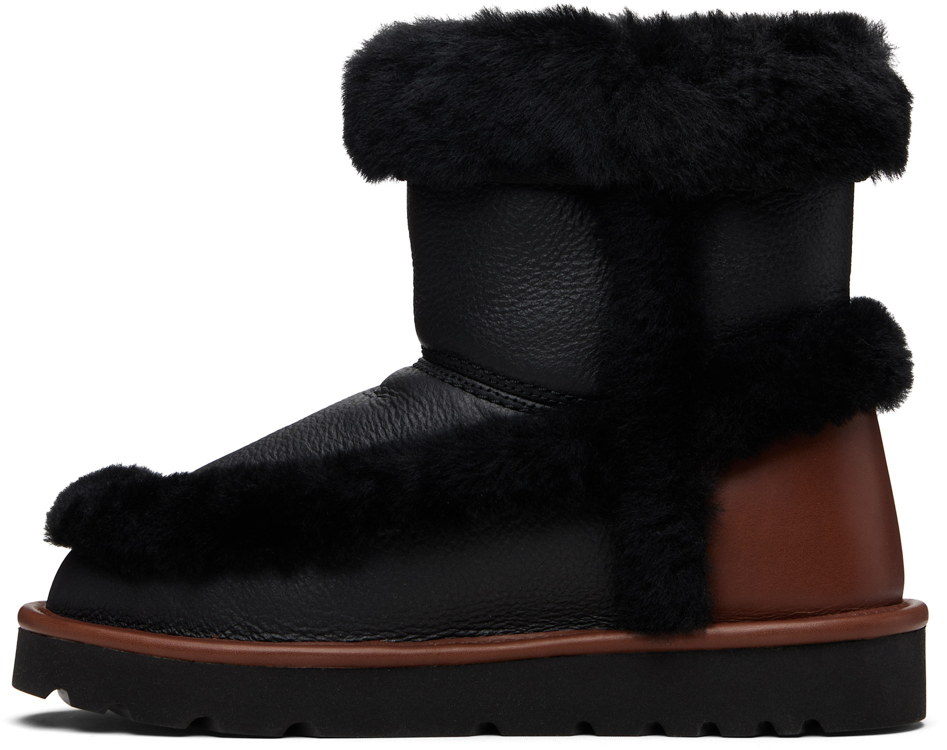 Chloé - Bottines Dolcie noir et brun