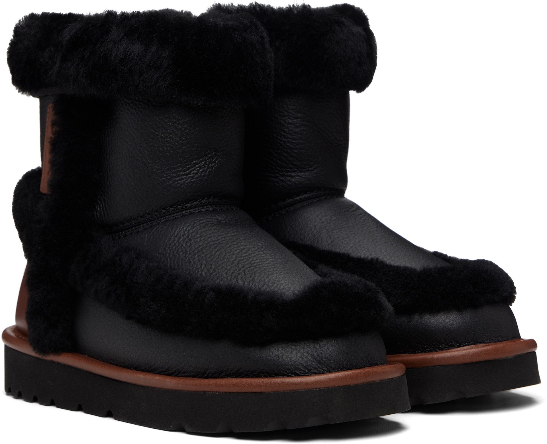 Chloé - Bottines Dolcie noir et brun
