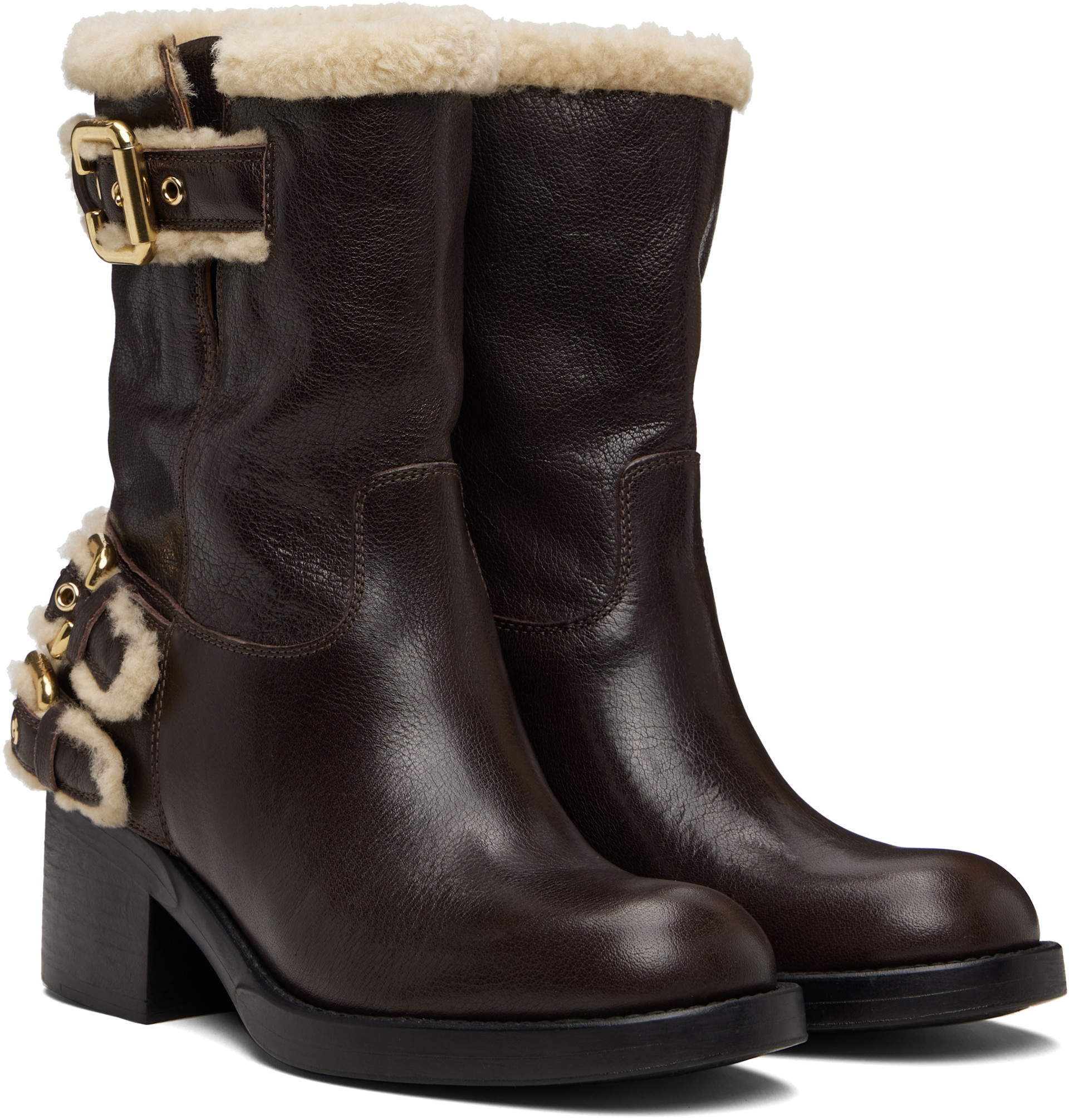 Chloé - Bottines Dakota brunes