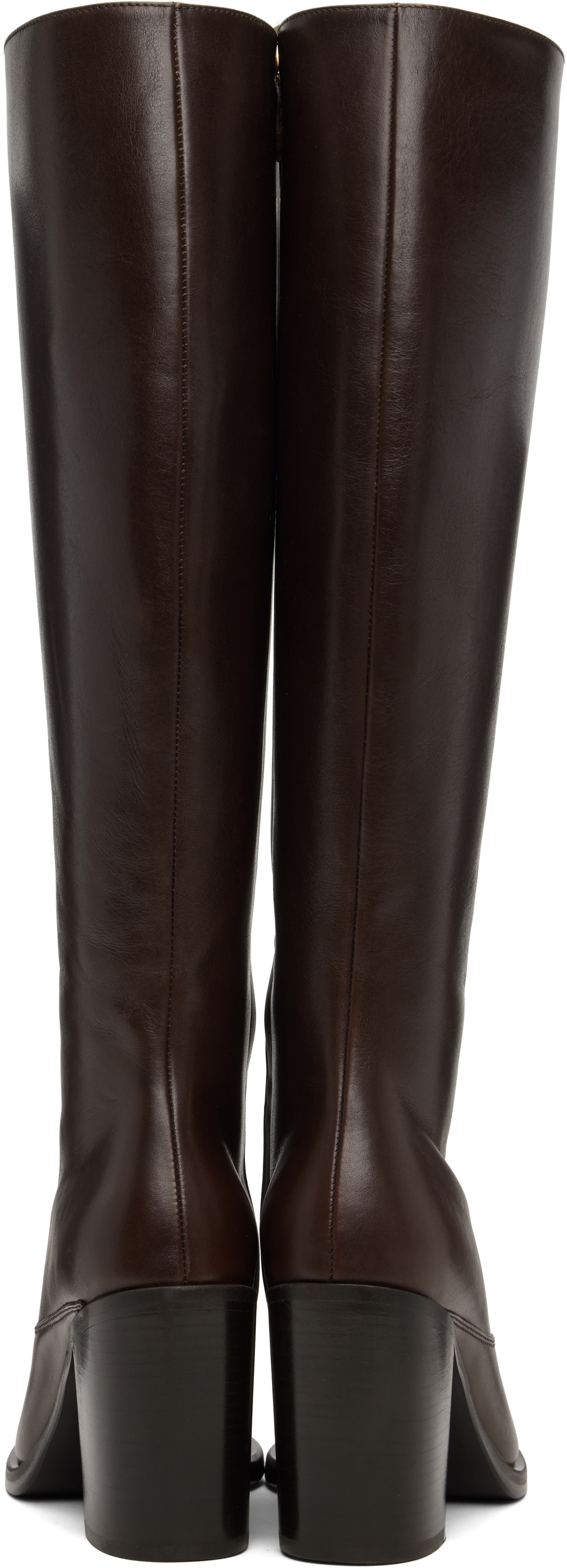 Chloé: Brown Phoenix Heeled Tall Boots | SSENSE