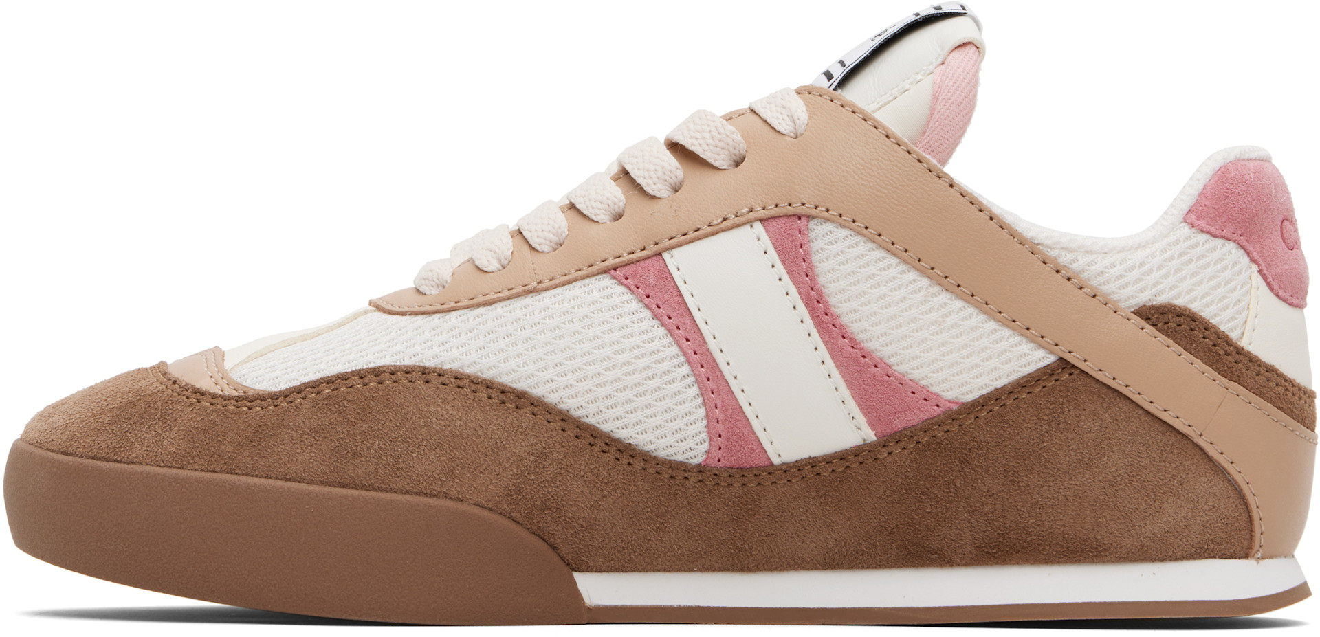 Chloé - Baskets brun et rose à logo