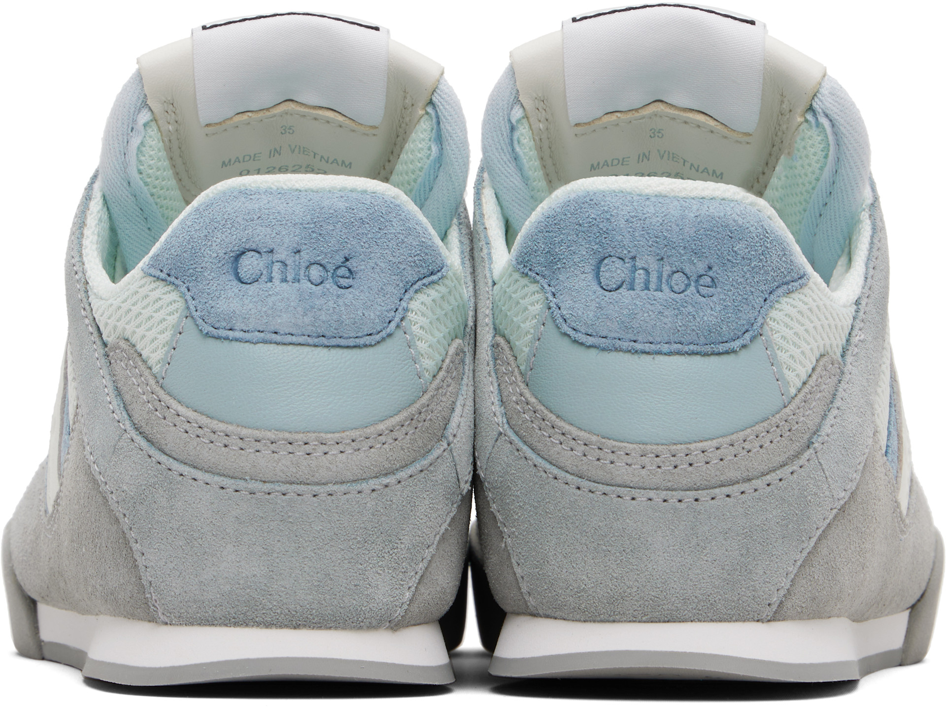 Chloé - Baskets bleu et gris à logo