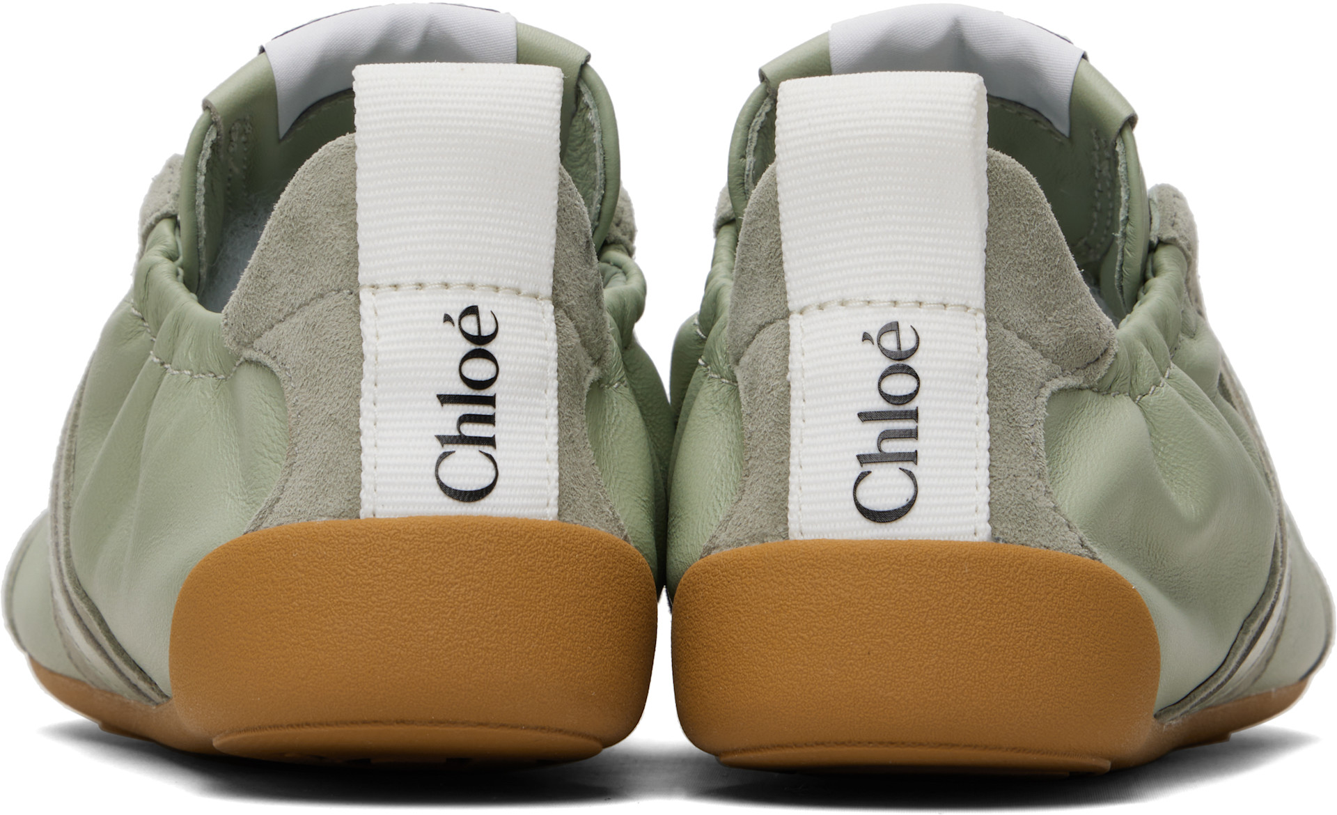 Chloé - Baskets Kick vertes à logo