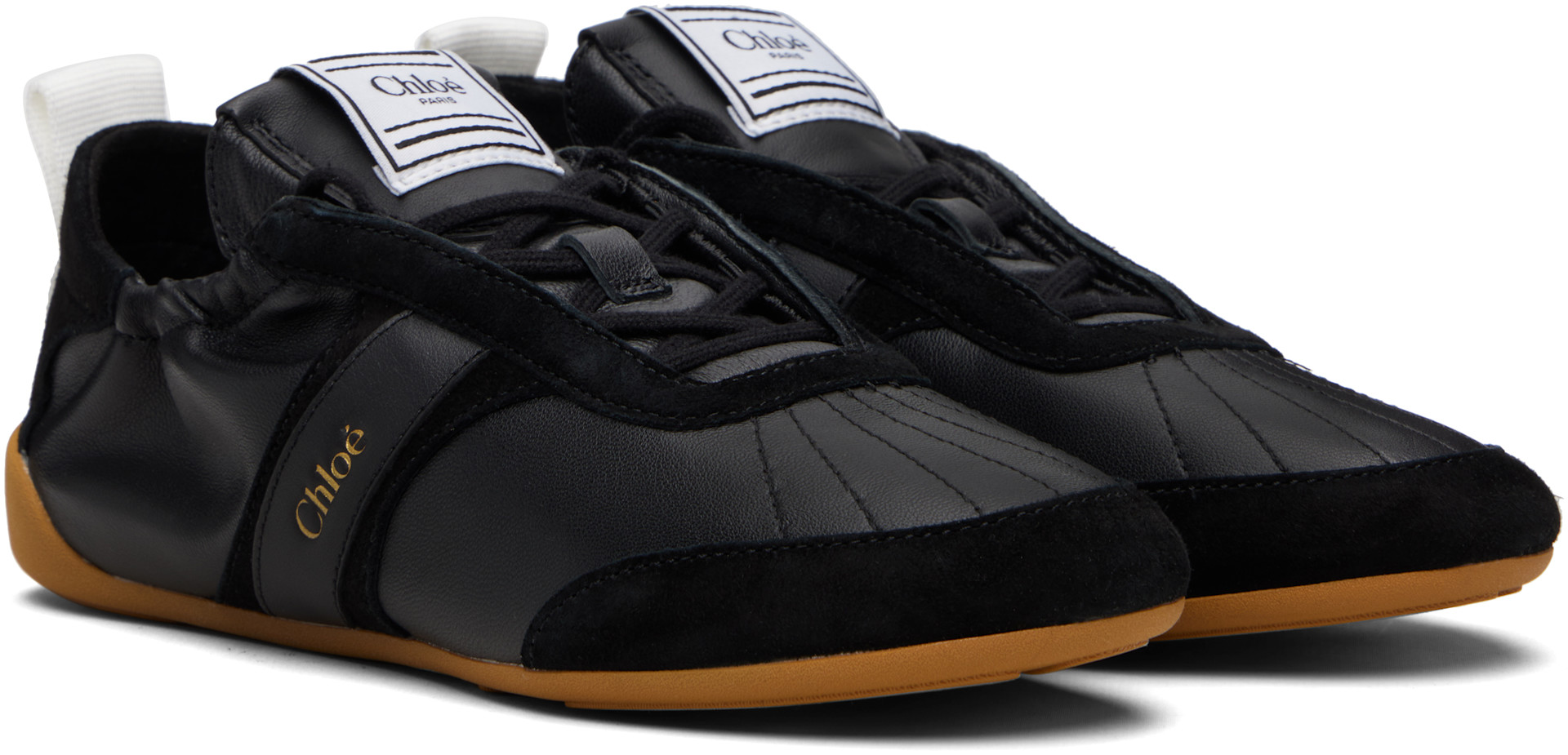 Chloé - Baskets Kick noires à logo