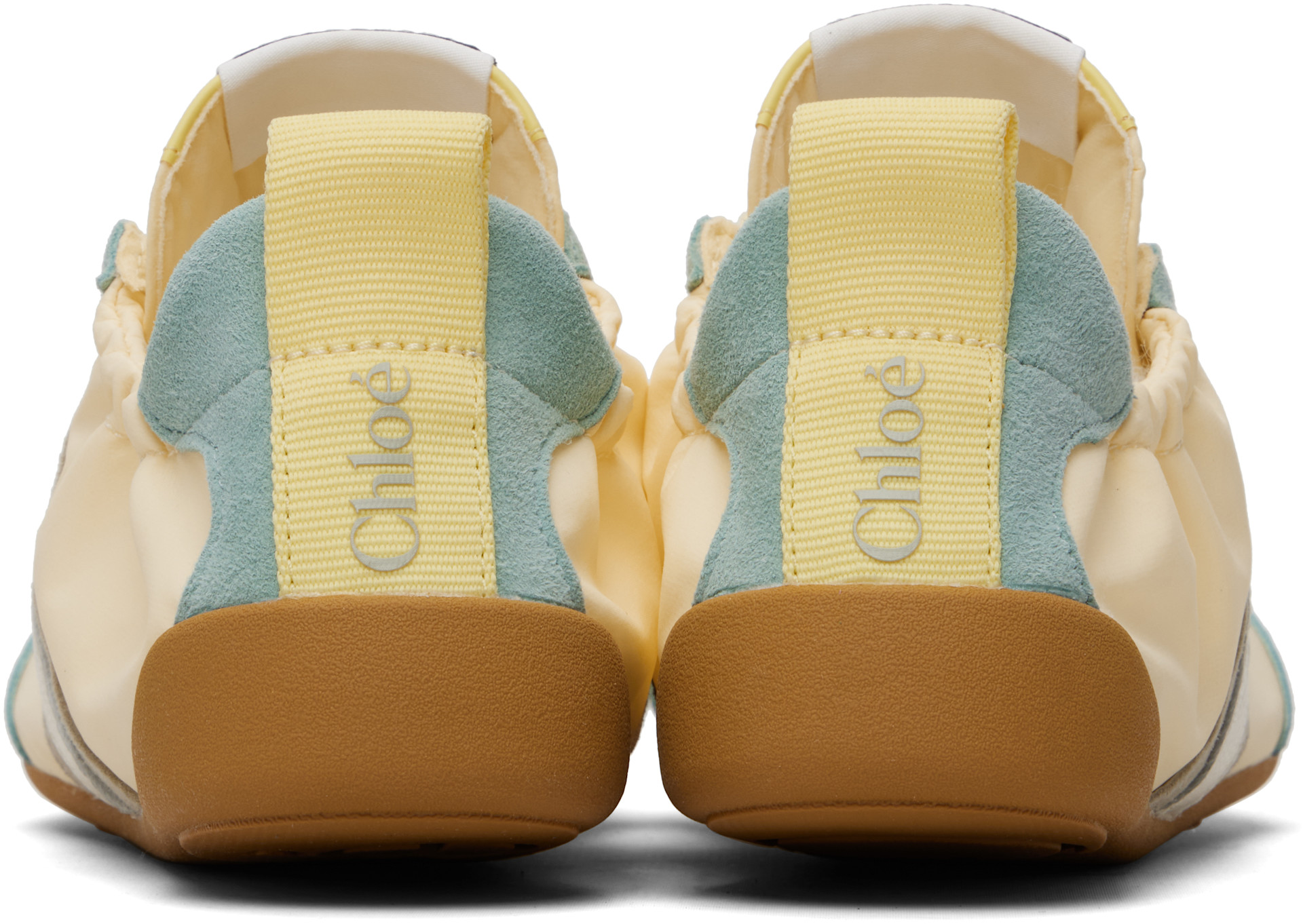 Chloé - Baskets Kick jaune et bleu à logo