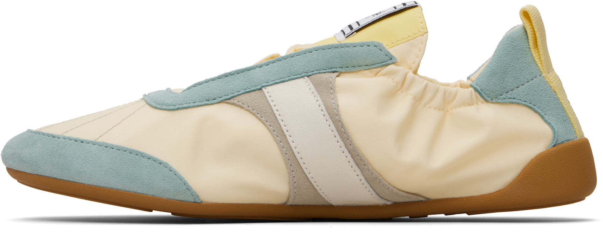 Chloé - Baskets Kick jaune et bleu à logo