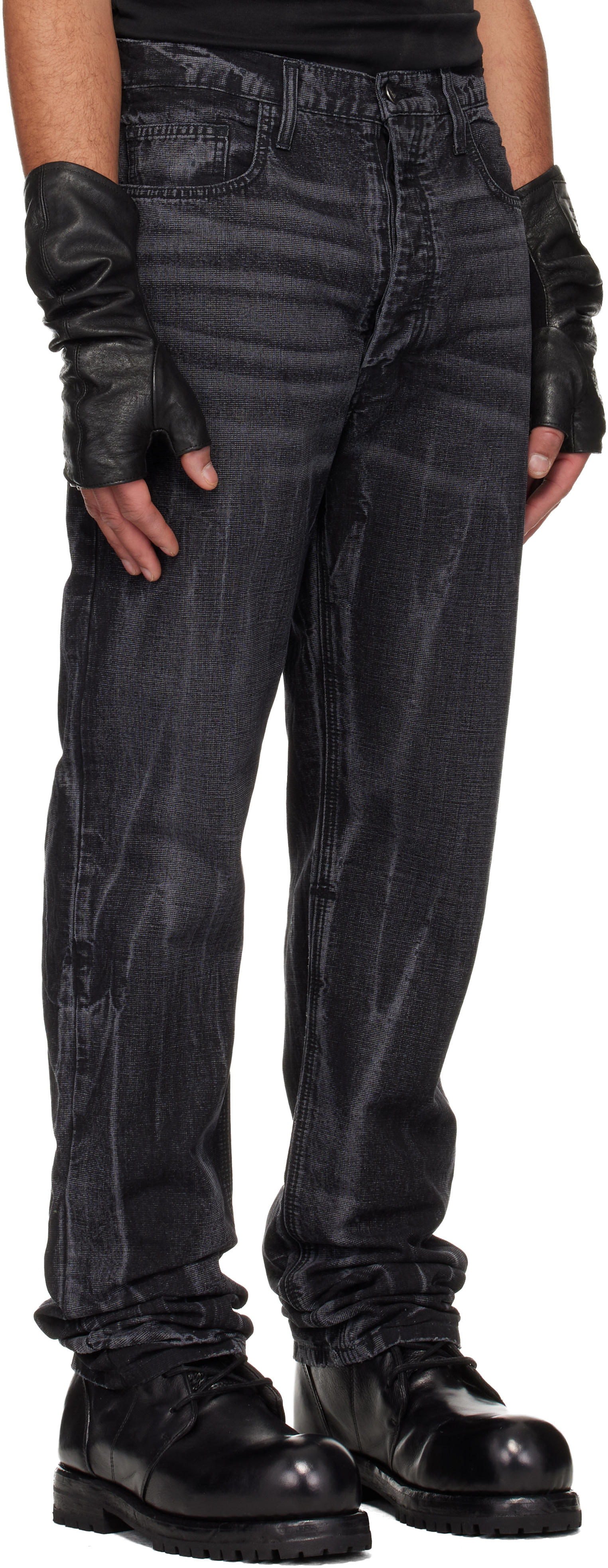 ALEXANDER DIGENOVA: Black Classic Straight Leg Jeans | SSENSE