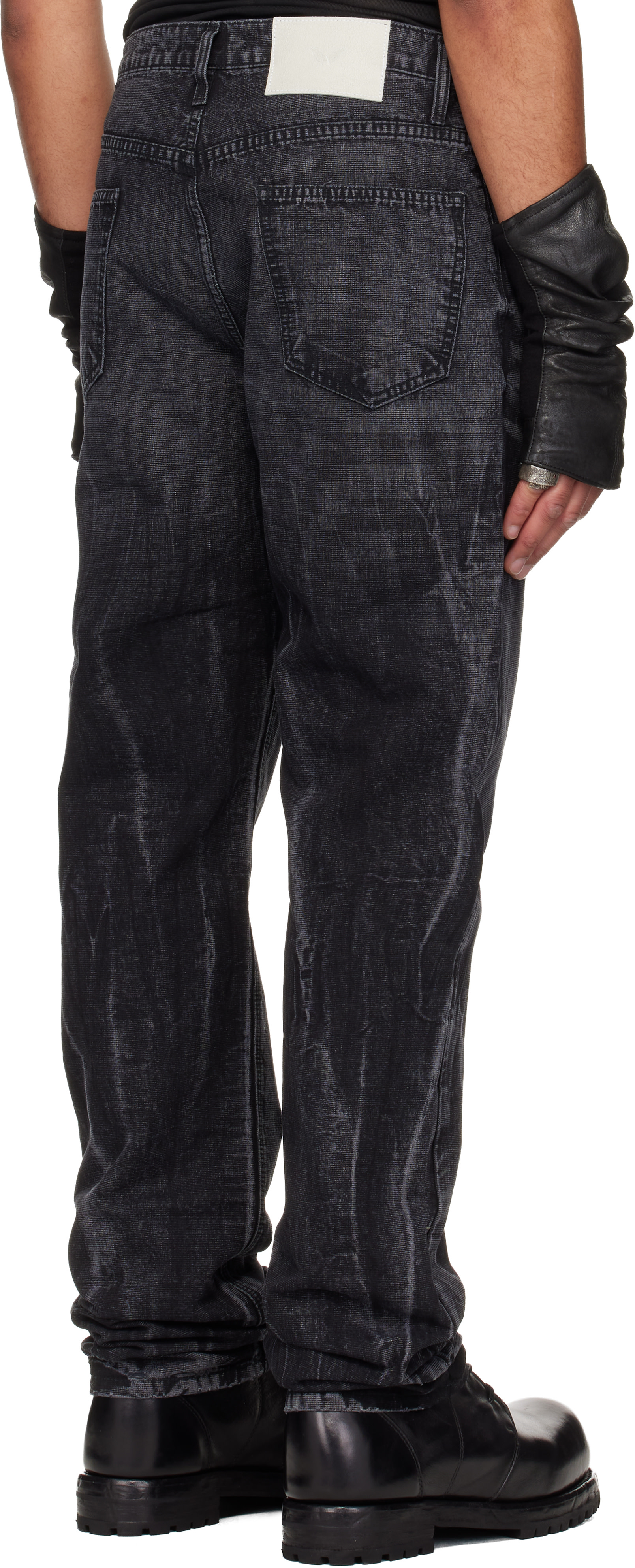 ALEXANDER DIGENOVA: Black Classic Straight Leg Jeans | SSENSE