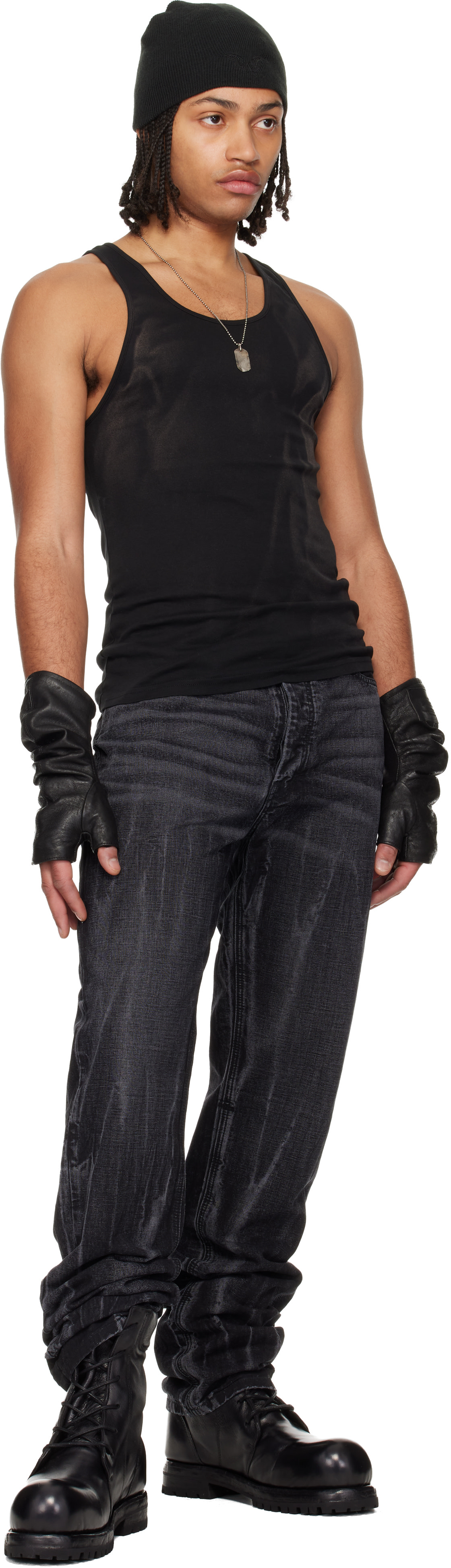 ALEXANDER DIGENOVA: Black Classic Straight Leg Jeans | SSENSE
