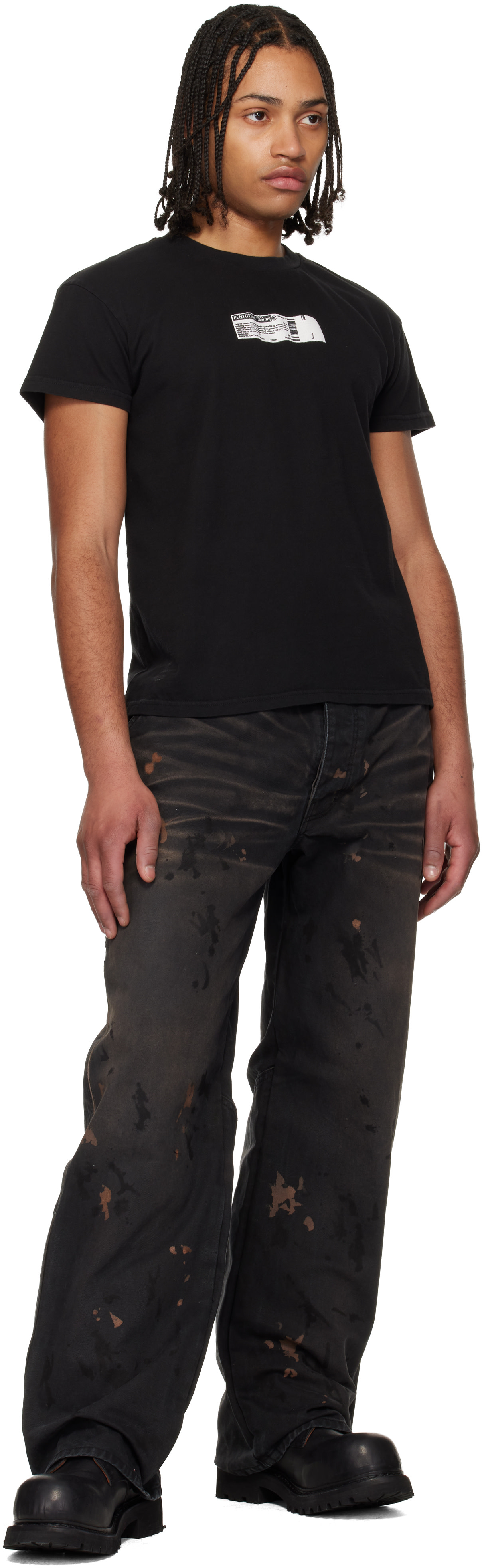 ALEXANDER DIGENOVA - Black Underground Painter Trousers