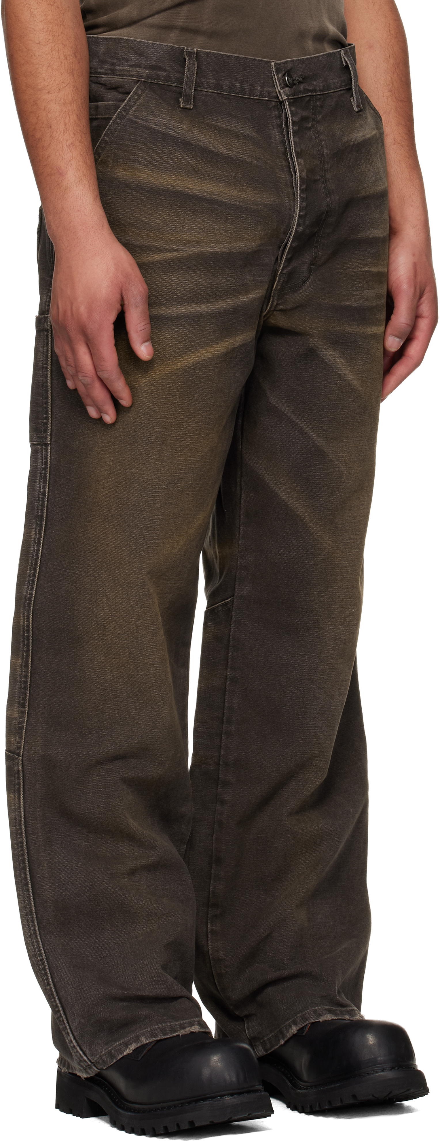パンツ ALEXANDER DIGENOVA ALEXANDER DIGENOVA: Brown Underground Vintage Trousers | SSENSE