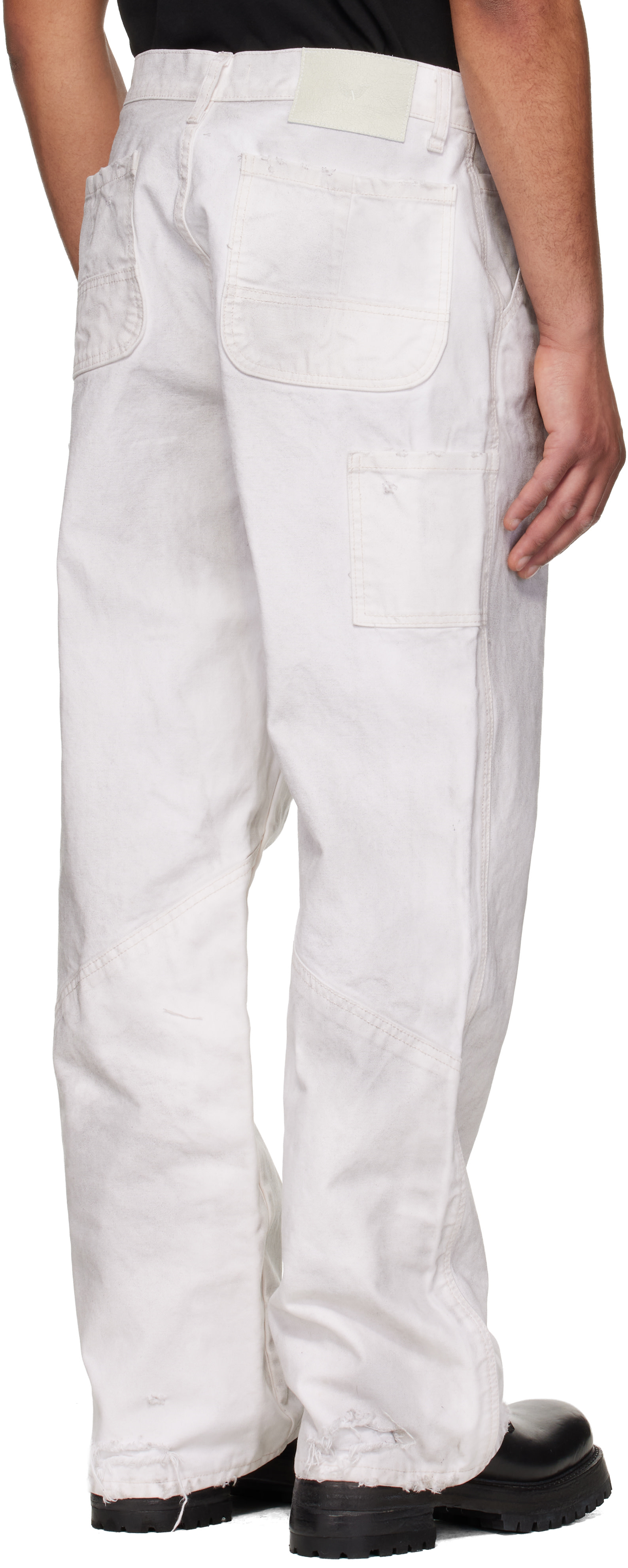 ALEXANDER DIGENOVA: Off-White Underground Vintage Trousers | SSENSE