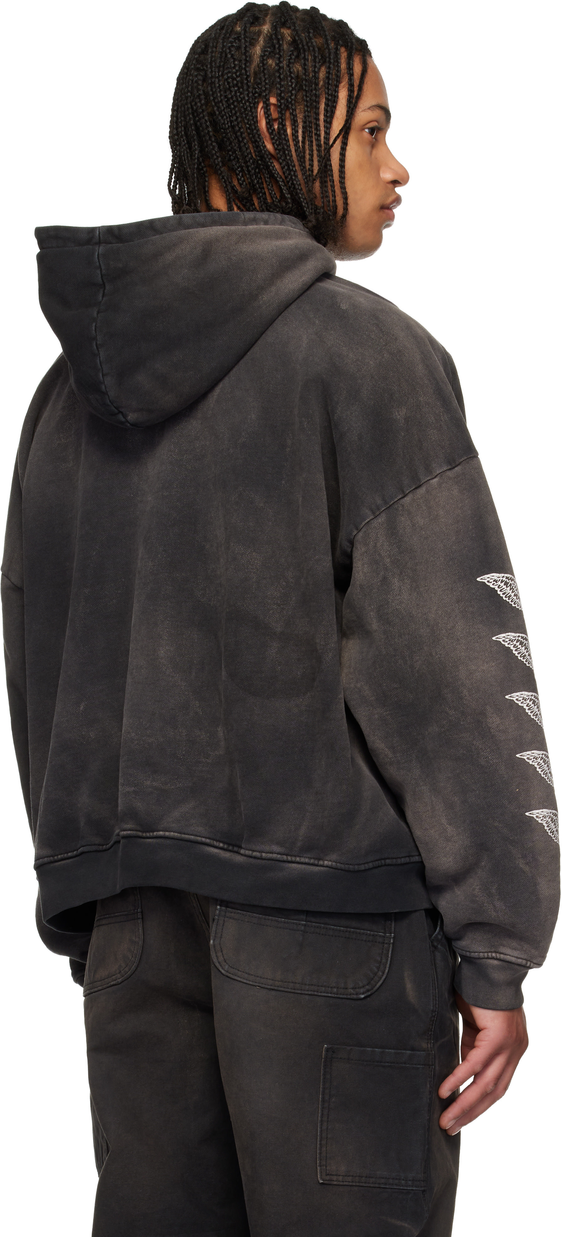 ALEXANDER DIGENOVA: Black Logo Hoodie | SSENSE Argentina