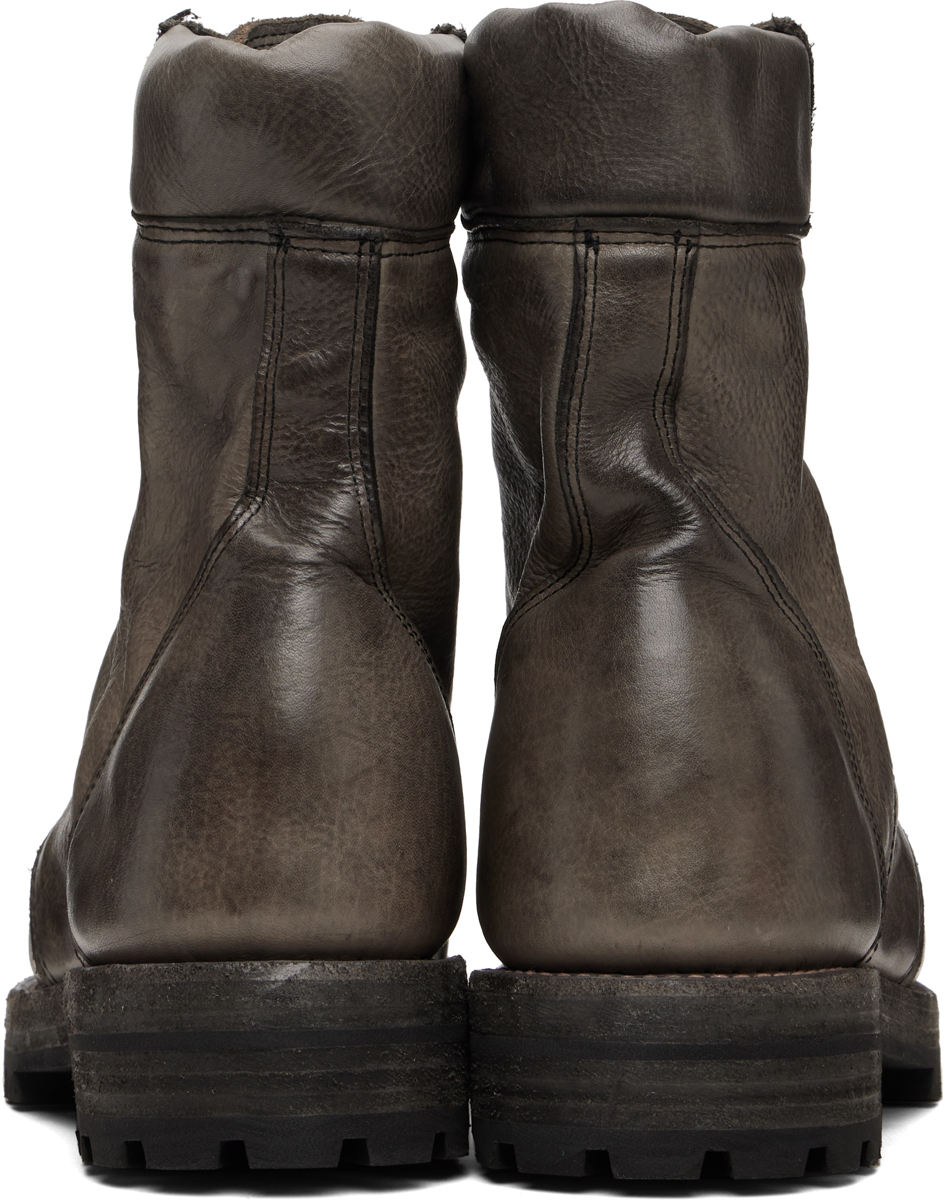 ALEXANDER DIGENOVA: Gray Moan V02 Boots | SSENSE Denmark