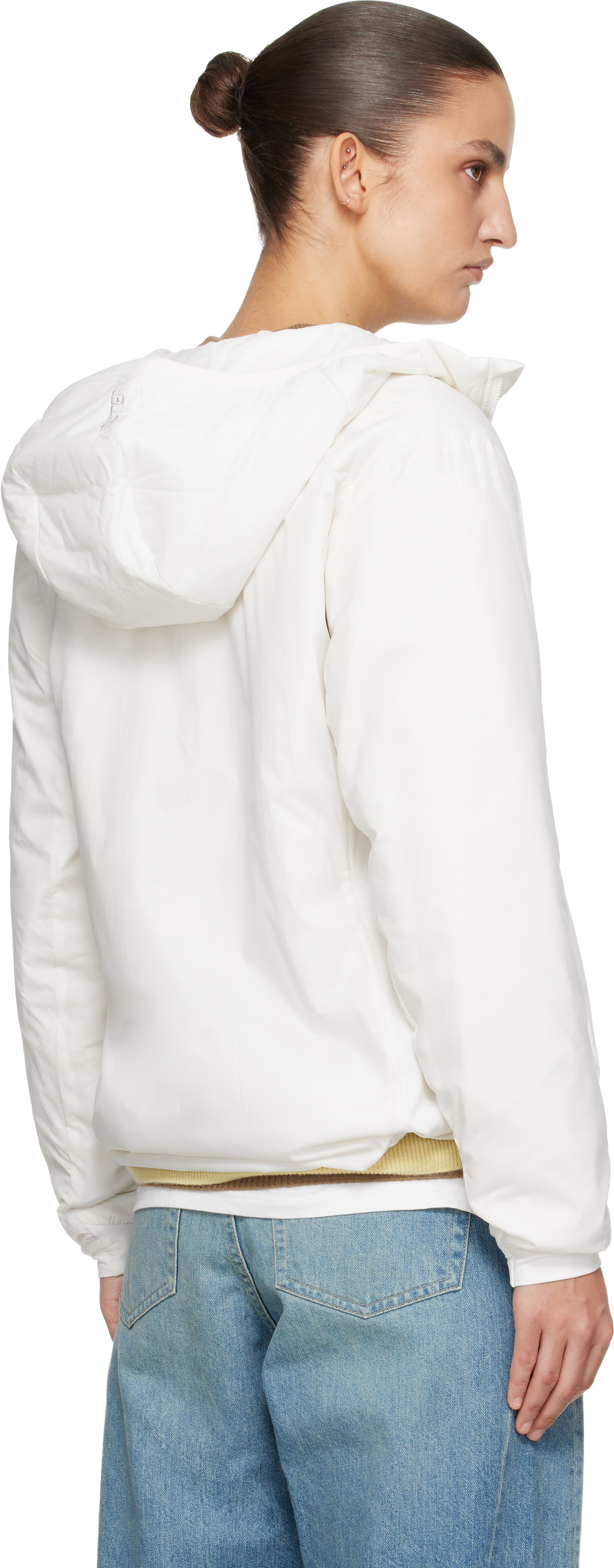 Arc'teryx - Blouson Atom blanc cassé à capuche