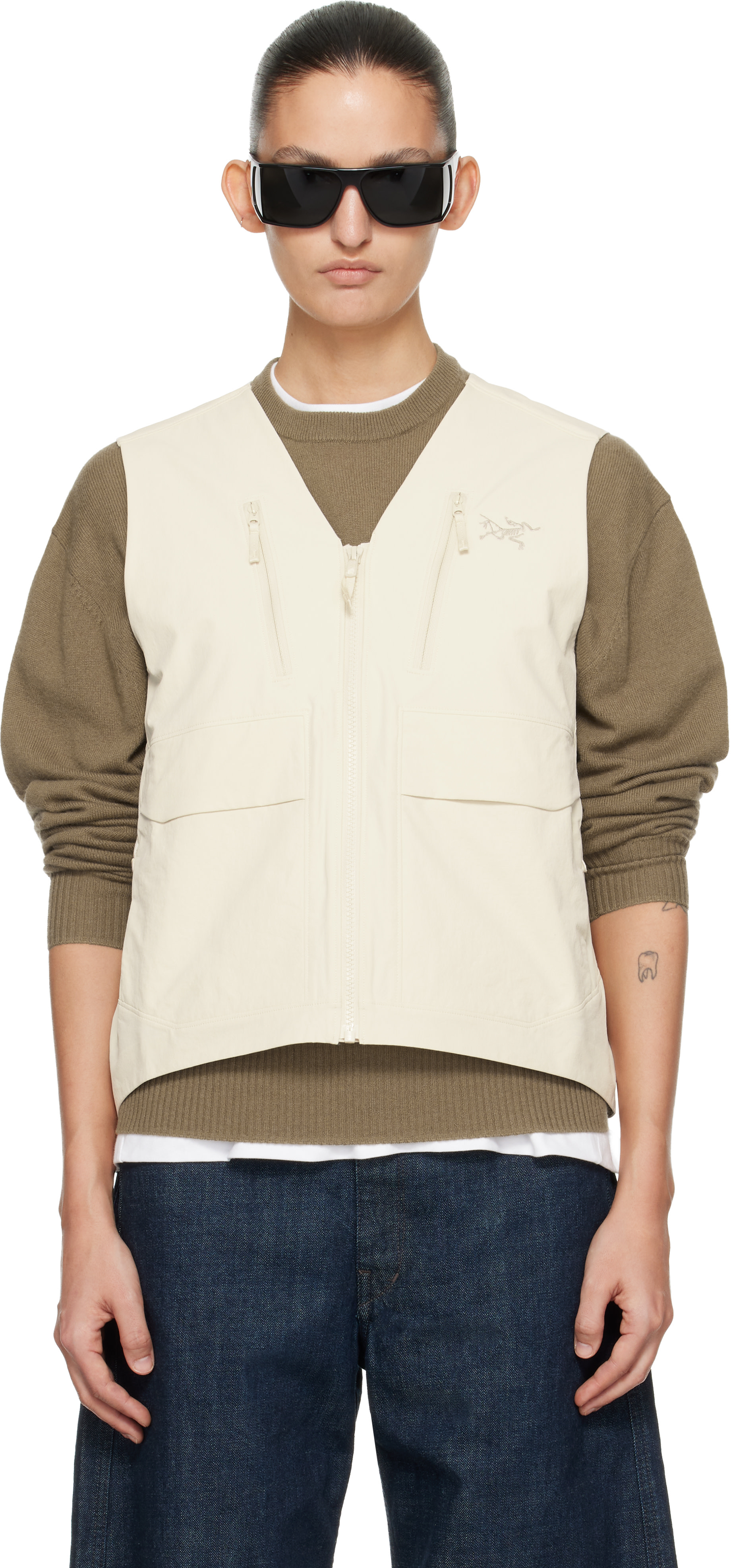 Arc'teryx - Veste utilitaire Sonii blanc cassé